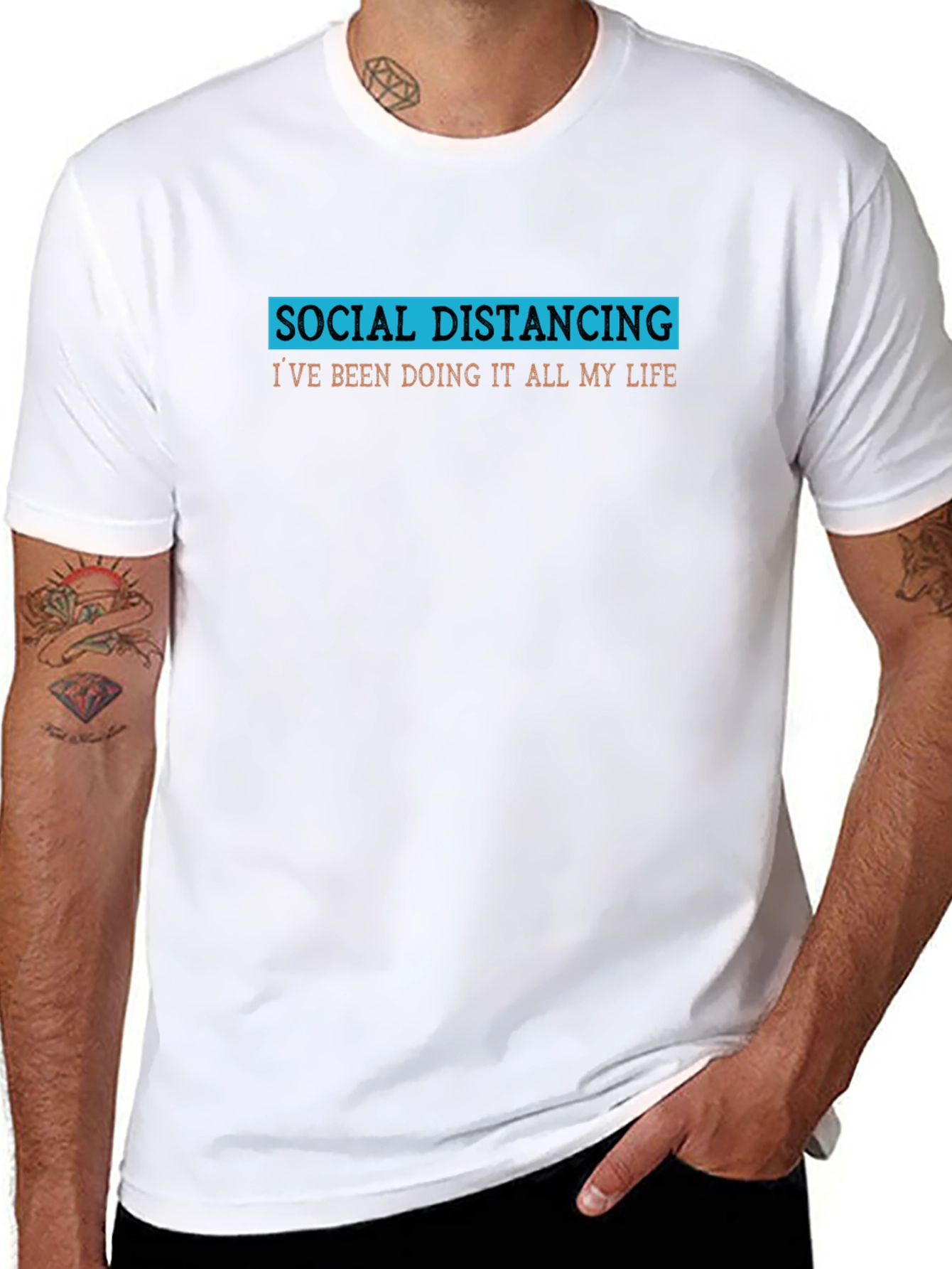 Social Distancing T-Shirt - Funny Slogan Tee