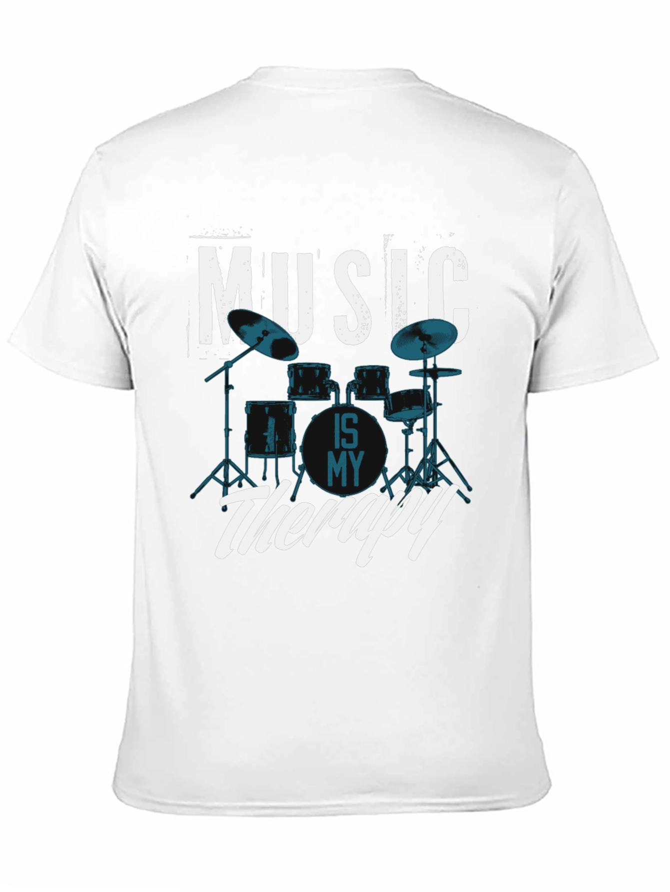 Music Is My Therapy Drum Set T-Shirt