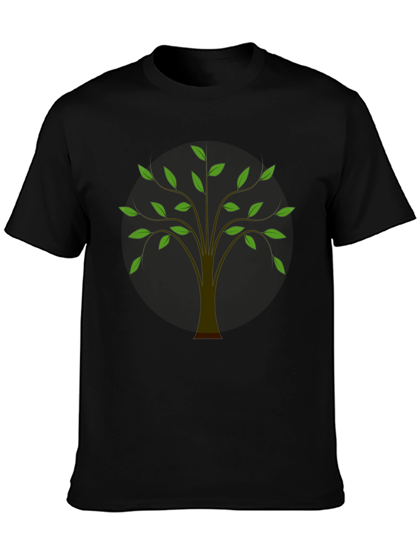 Nature Tree Graphic Black T-Shirt