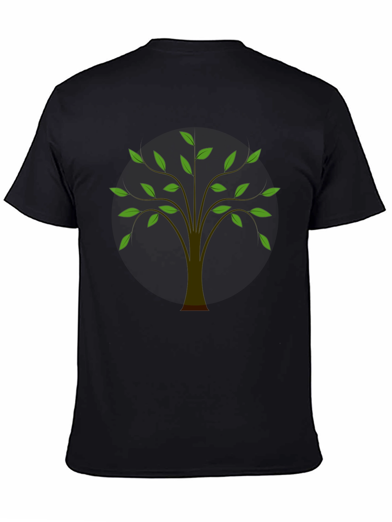 Nature Tree Graphic Black T-Shirt
