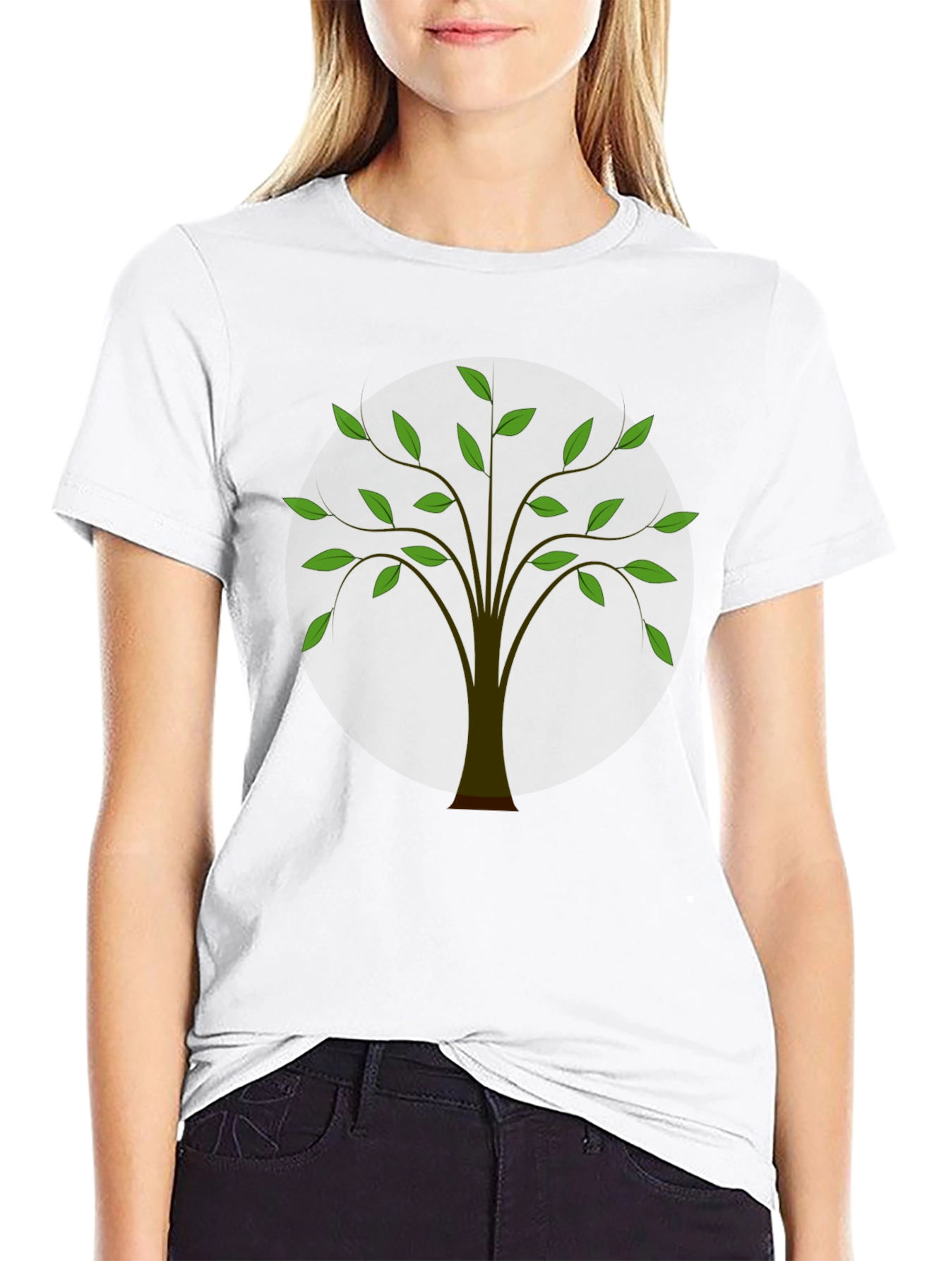 Nature Tree Graphic Black T-Shirt