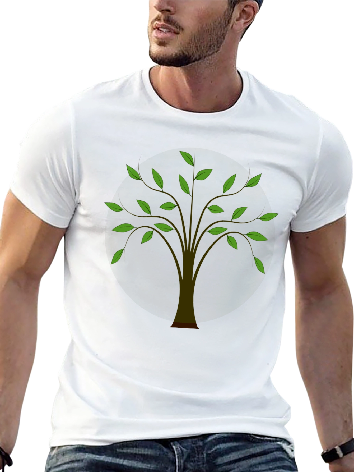 Nature Tree Graphic Black T-Shirt