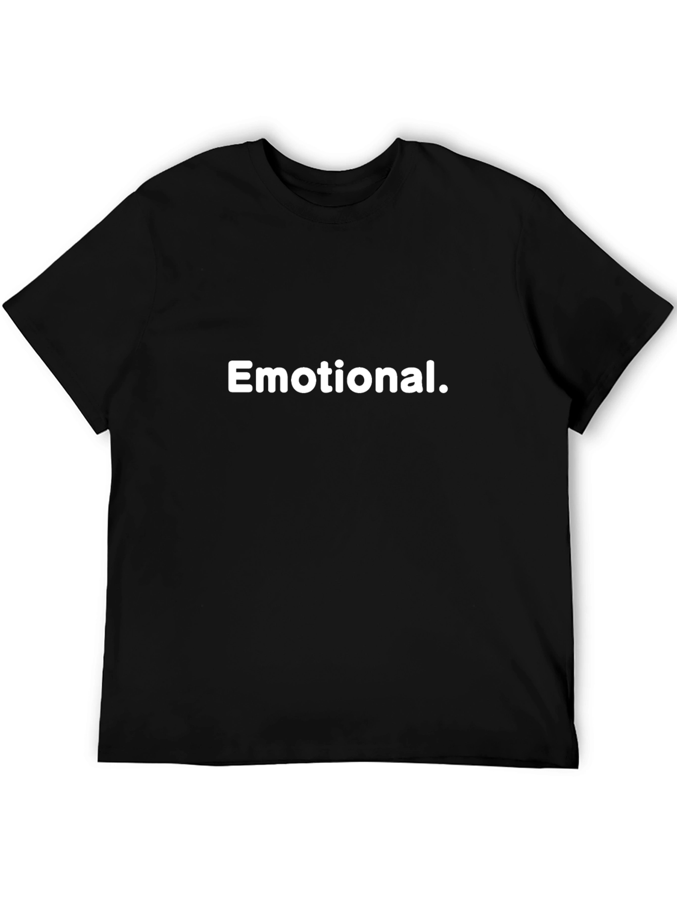 Emotional Statement T-Shirt - Black Crew Neck