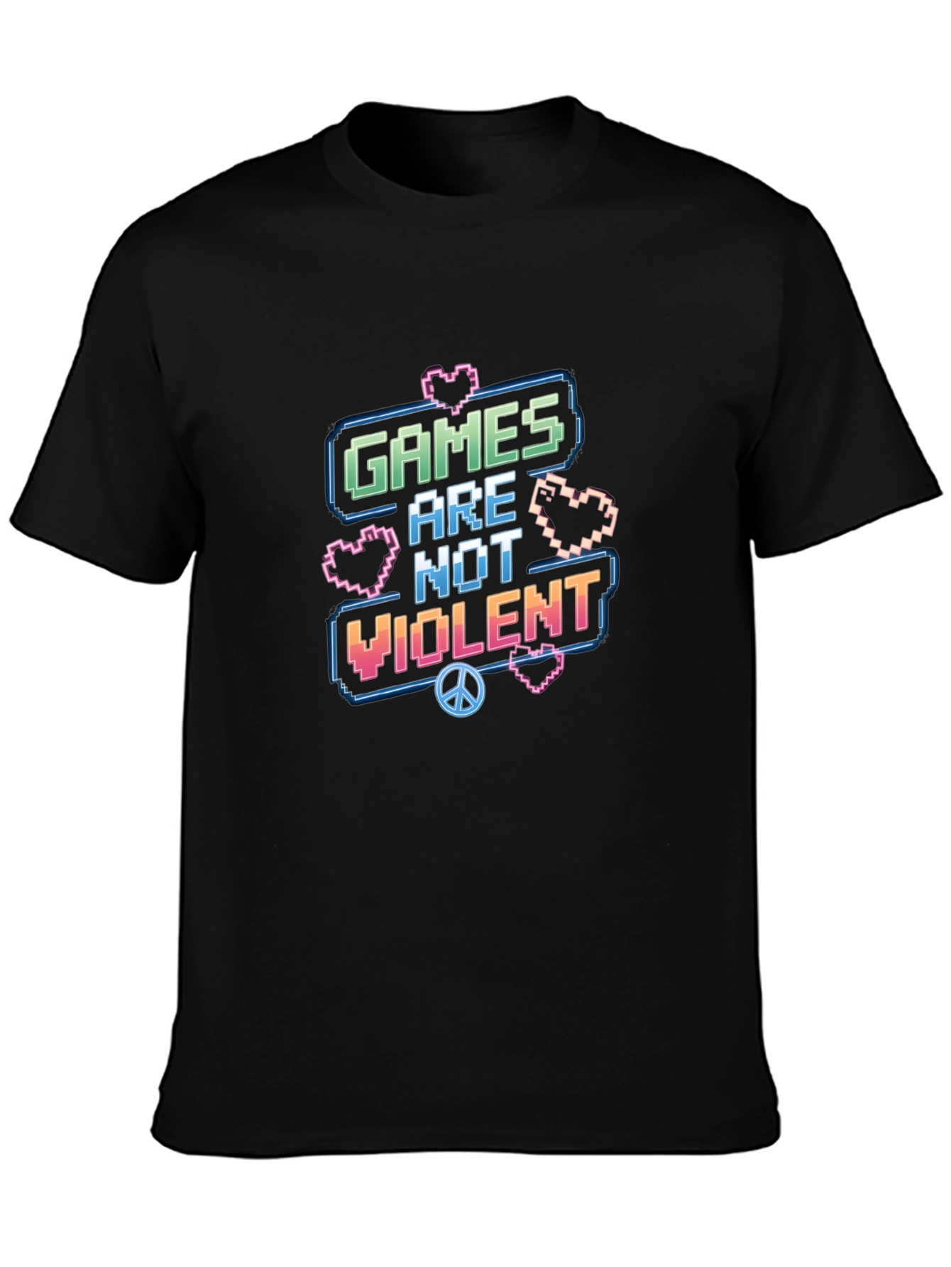 Games Are Not Violent Graphic T-Shirt
