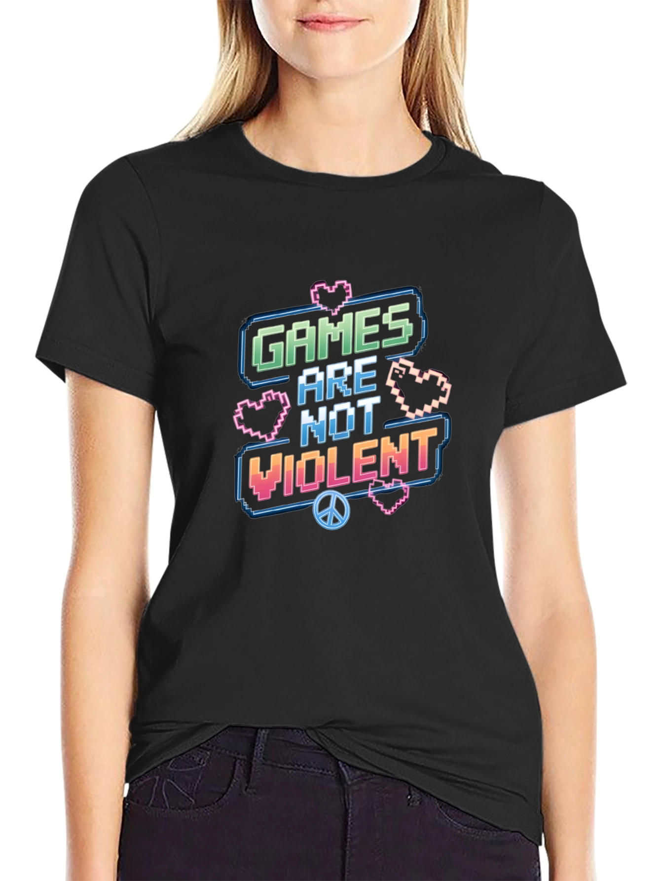 Games Are Not Violent Graphic T-Shirt