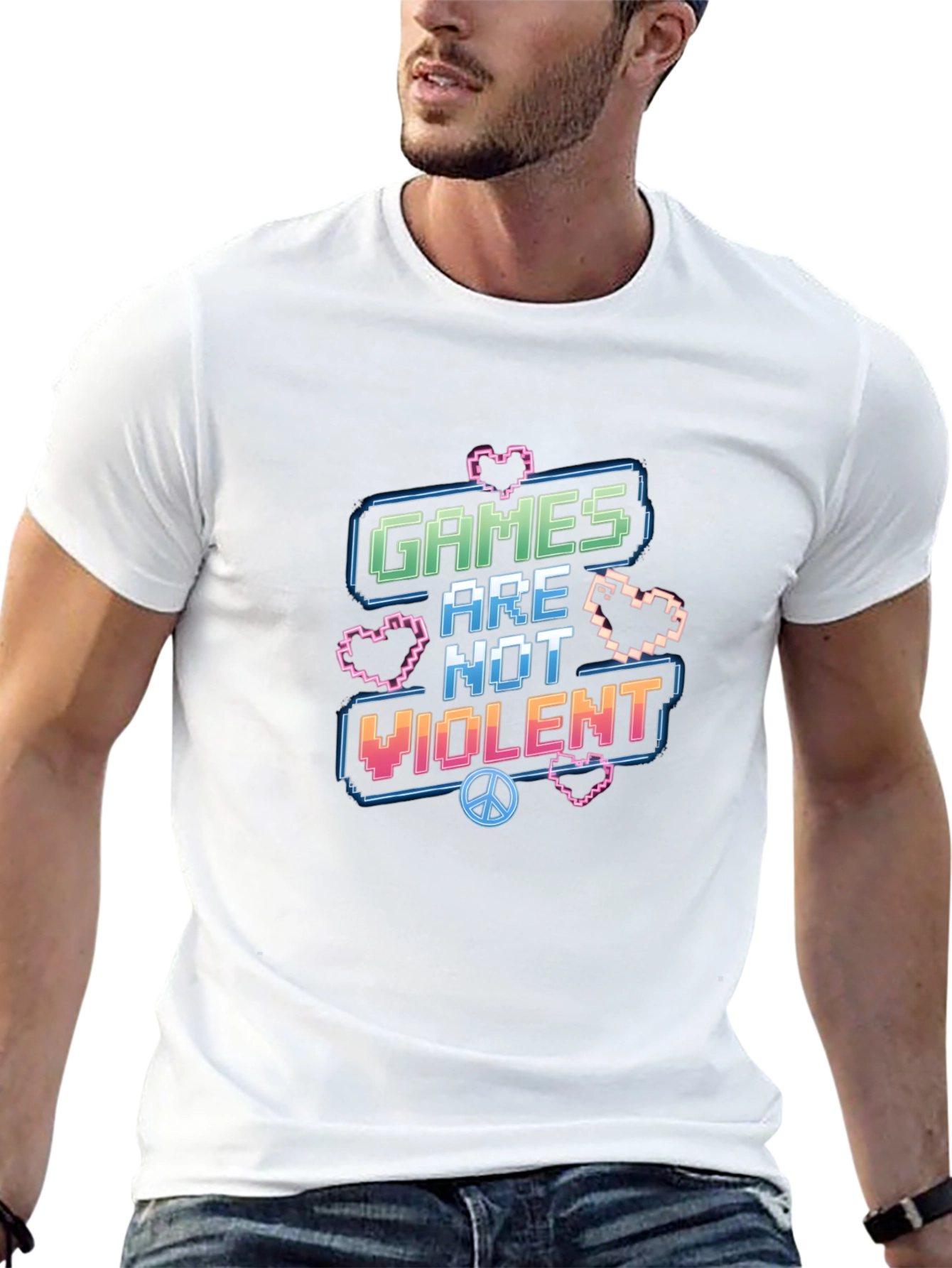 Games Are Not Violent Graphic T-Shirt