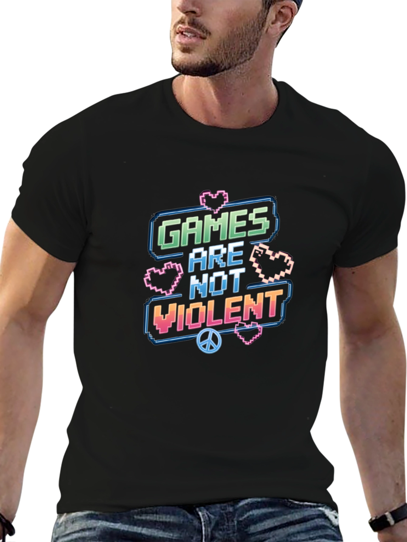 Games Are Not Violent Graphic T-Shirt