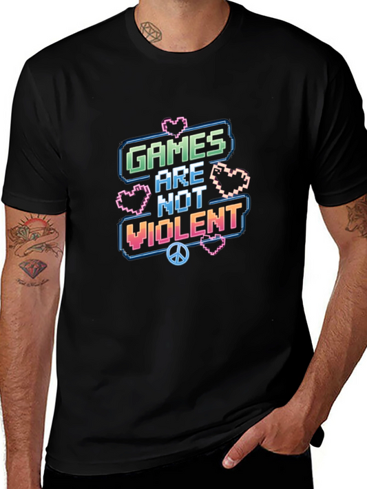Games Are Not Violent Graphic T-Shirt