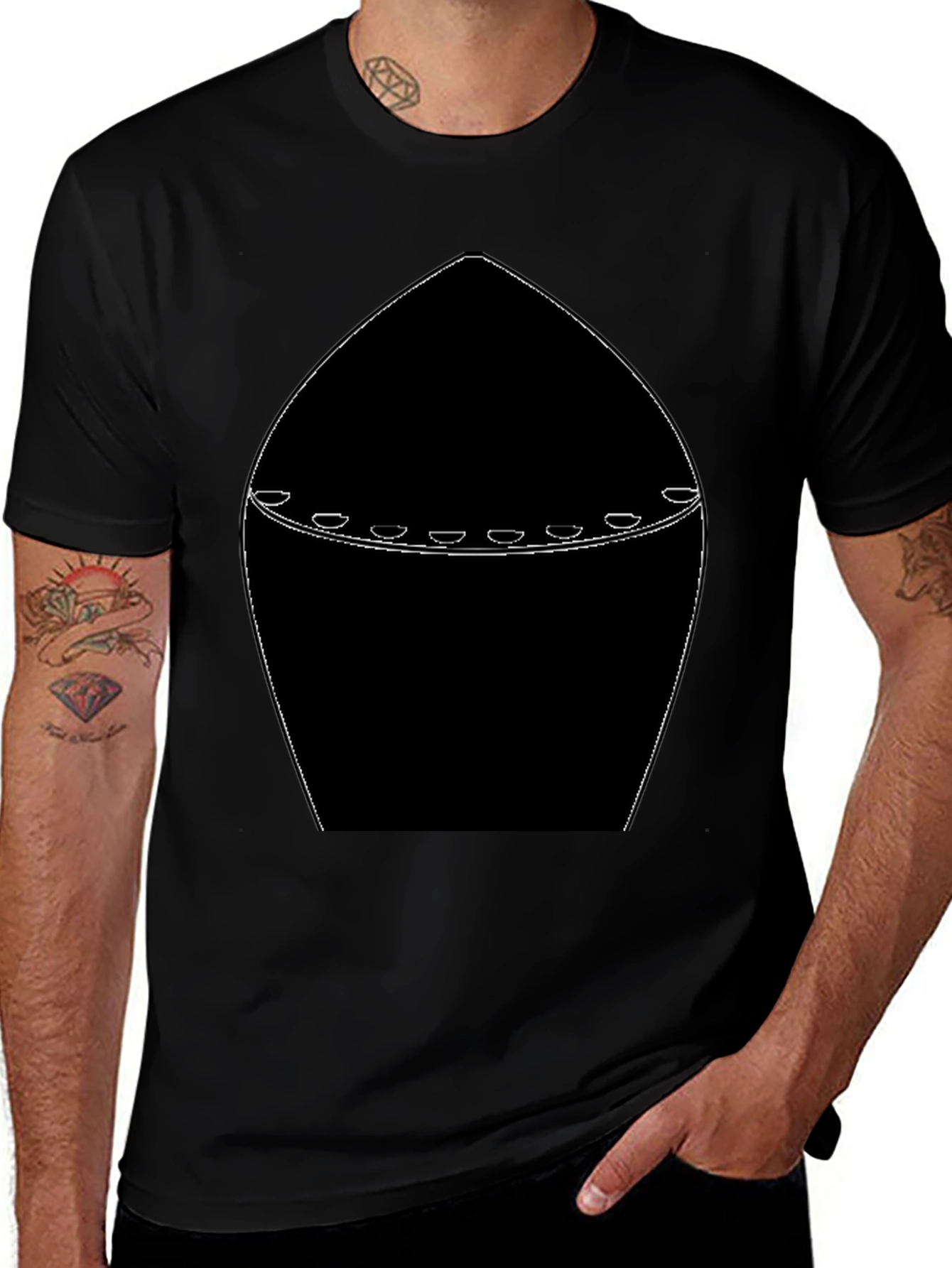 Modern Graphic Black T-Shirt