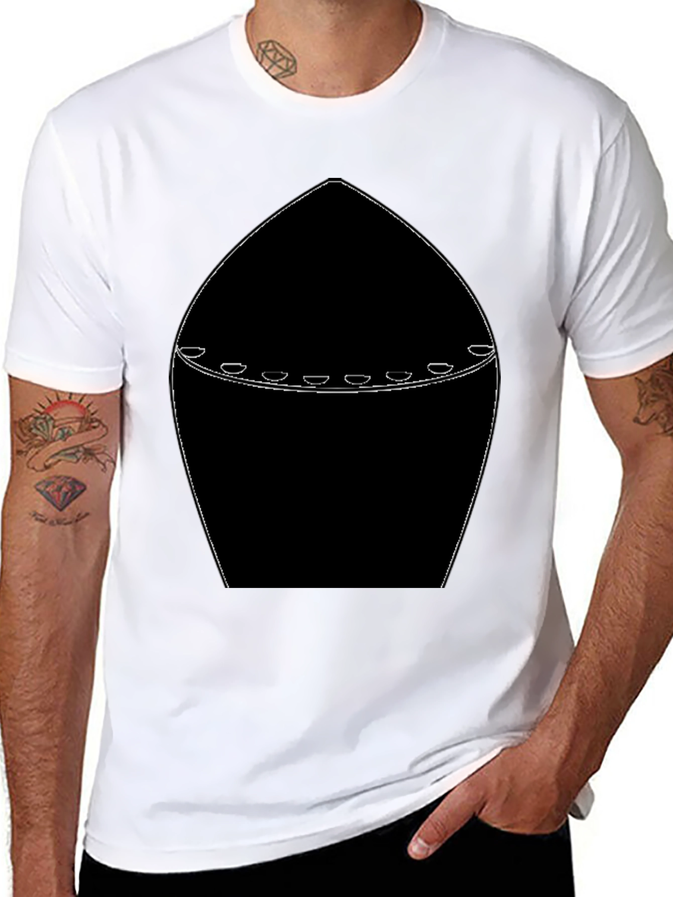 Modern Graphic Black T-Shirt