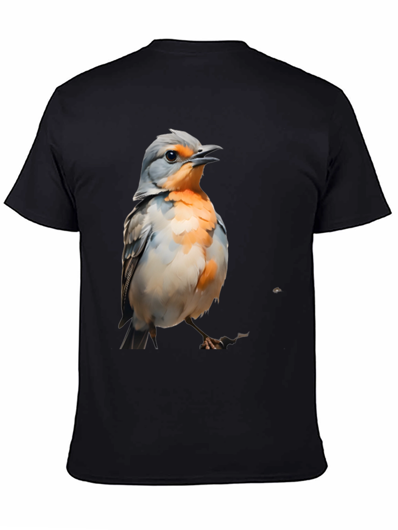 Bird Graphic T-Shirt - Black Cotton Tee