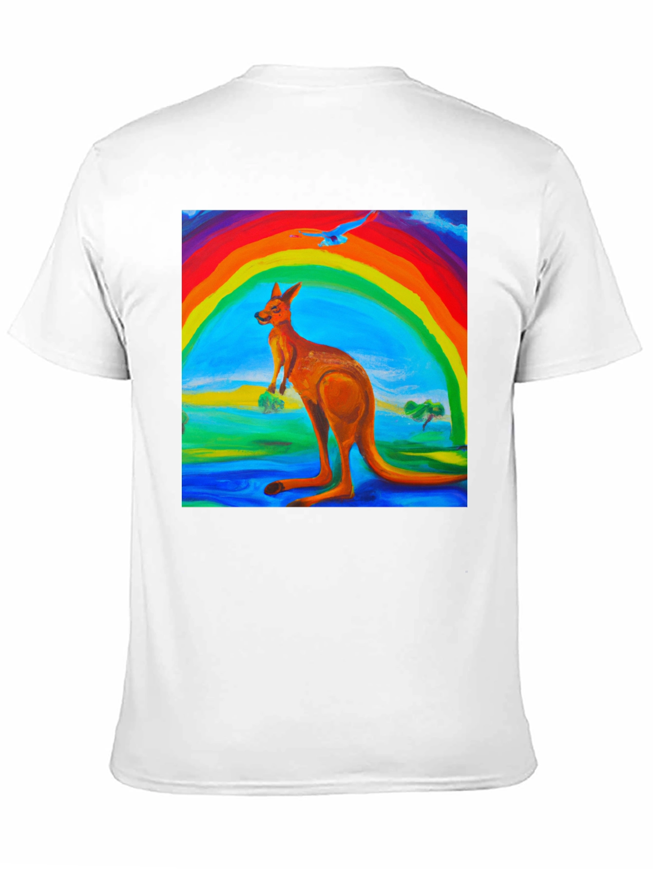 Rainbow Kangaroo Graphic T-Shirt