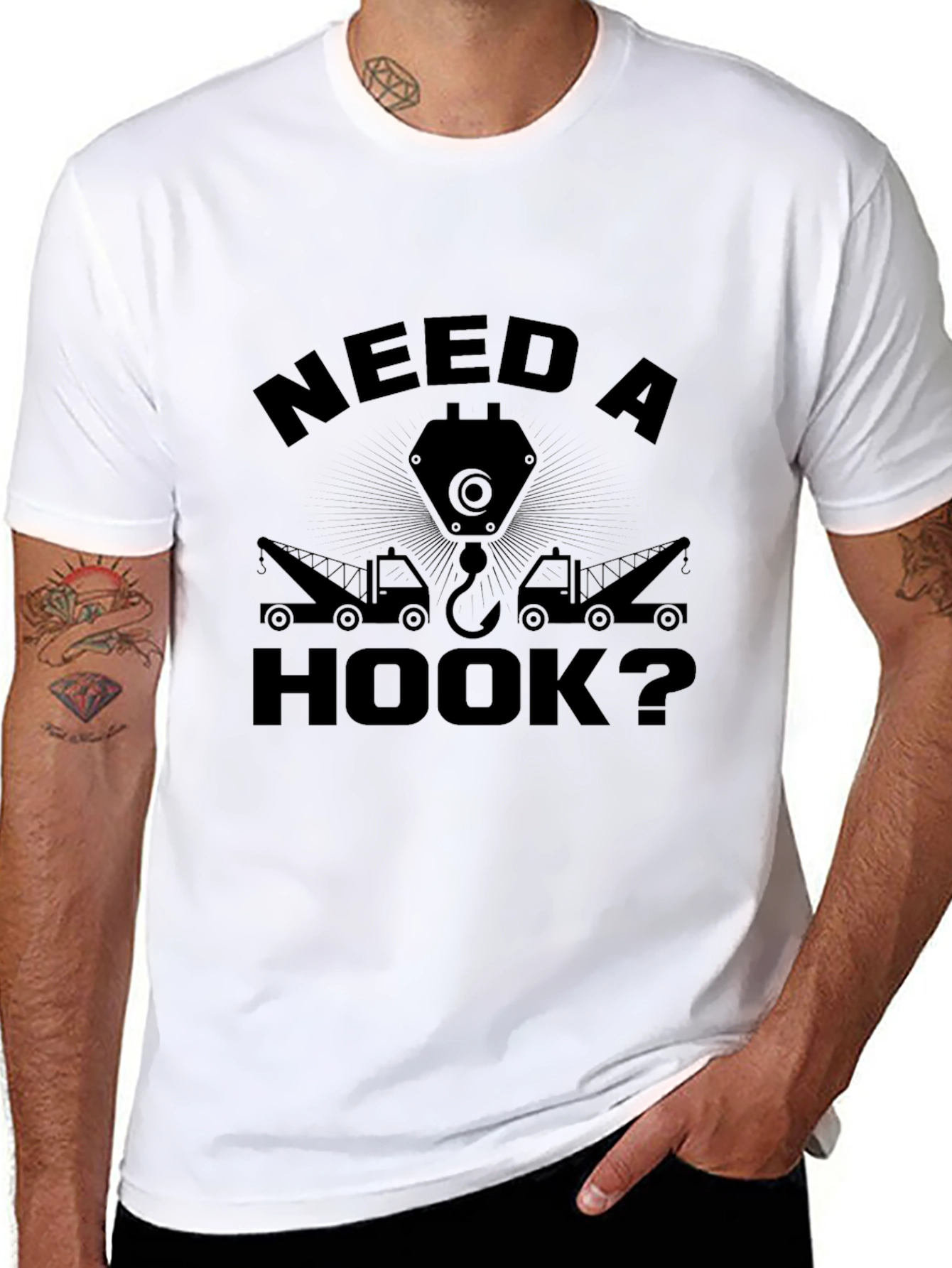Need A Hook? Funny Tow Trucker T-Shirt