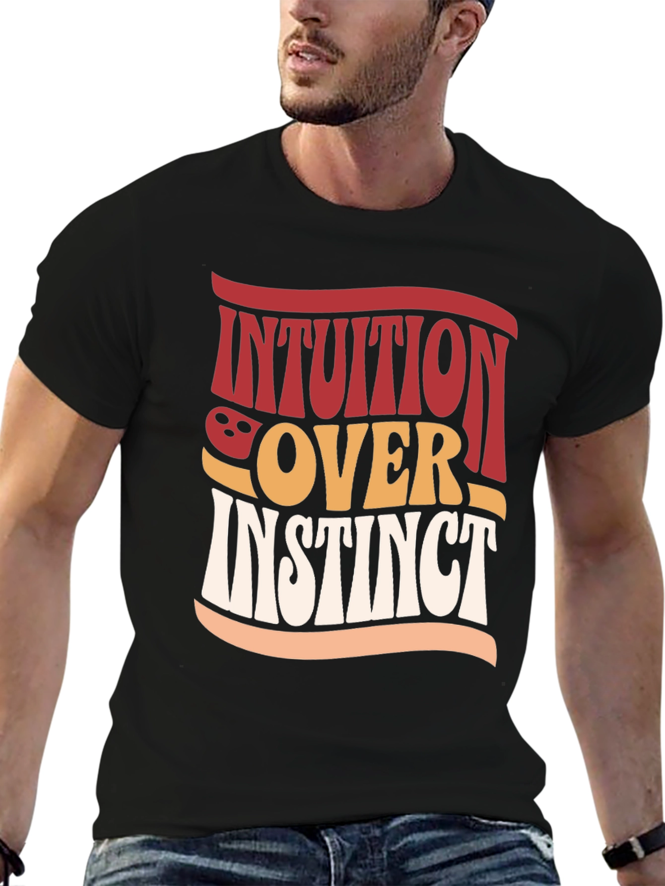 Intuition Over Instinct Retro Graphic Tee