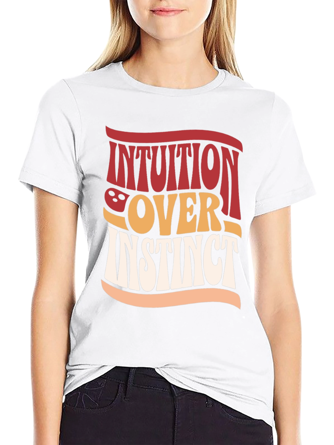 Intuition Over Instinct Retro Graphic Tee