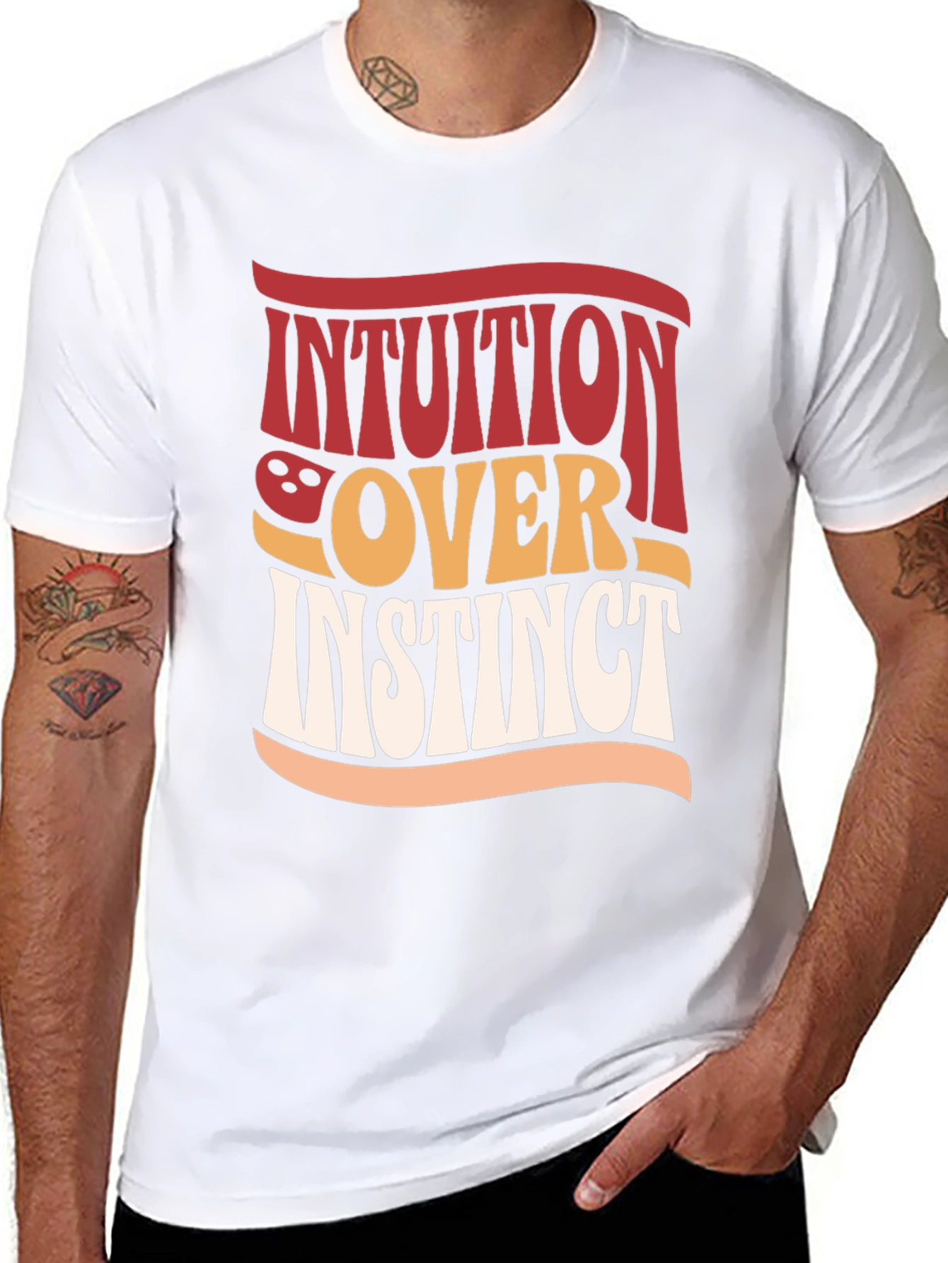Intuition Over Instinct Retro Graphic Tee