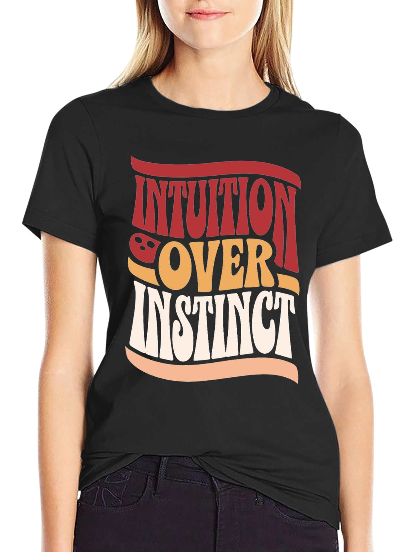 Intuition Over Instinct Retro Graphic Tee