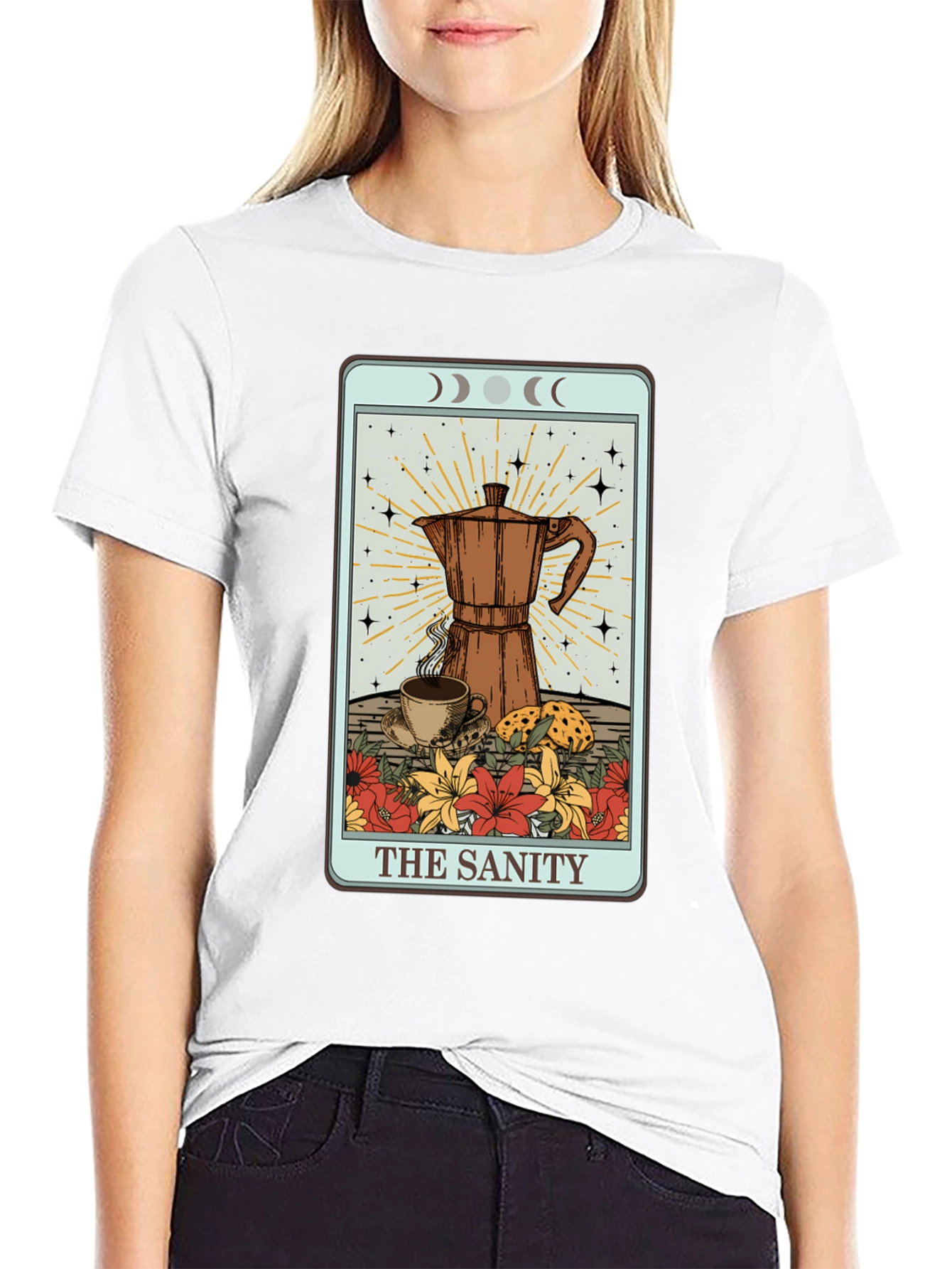 The Sanity Tarot Coffee Graphic T-Shirt