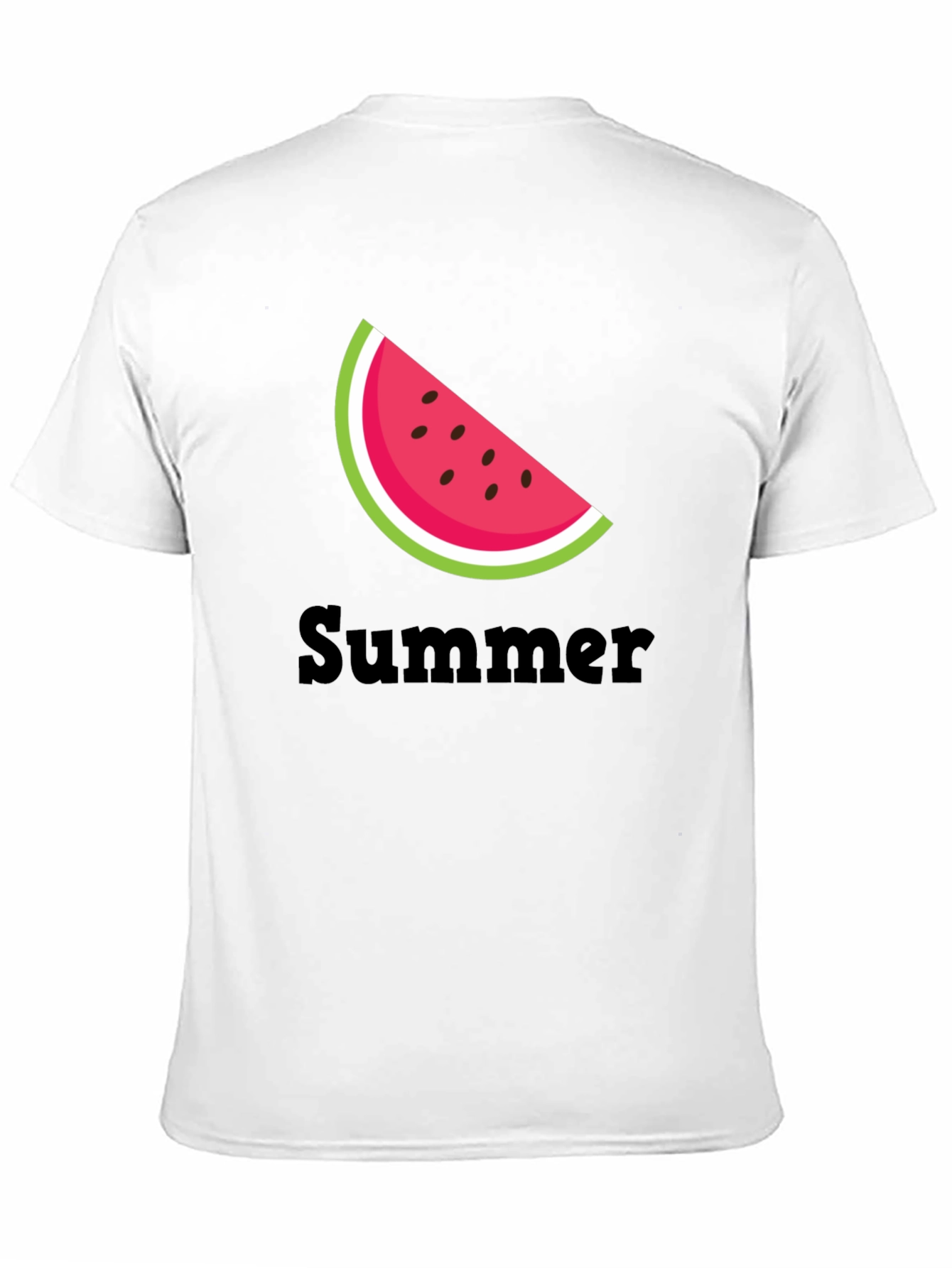 Summer Watermelon Slice Black T-Shirt