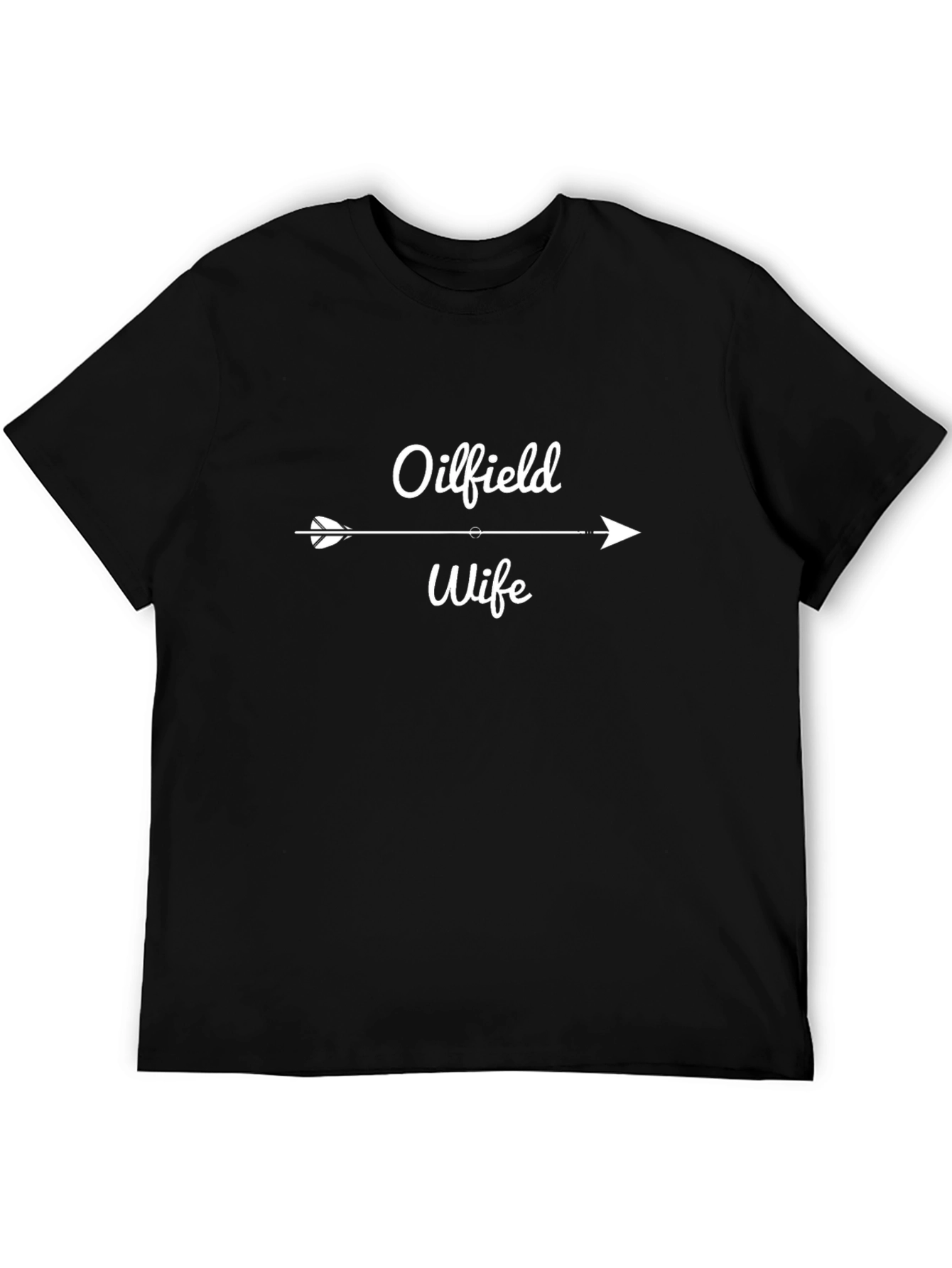 Oilfield Wife Arrow Graphic T-Shirt - Black Cotton Tee