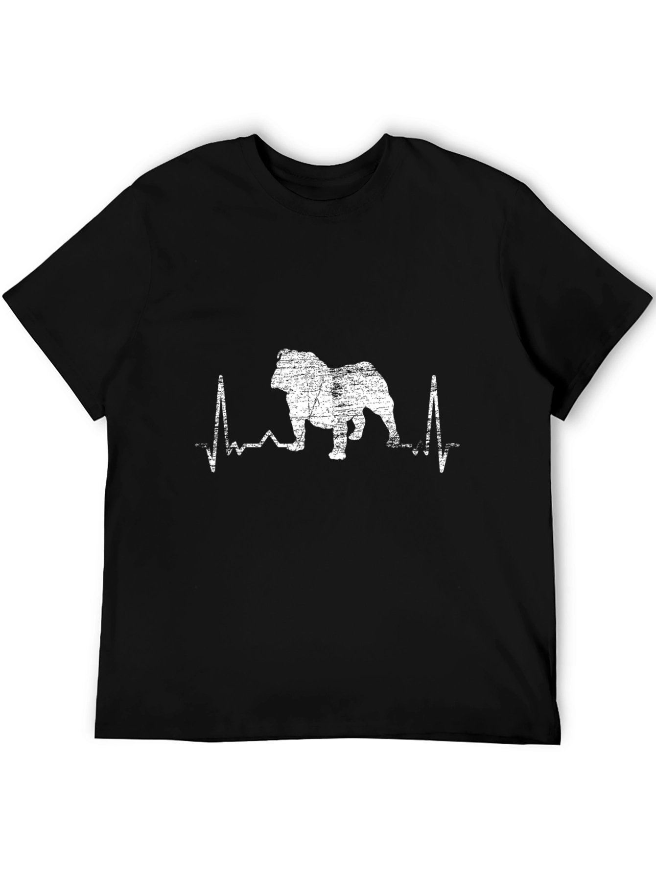 Bulldog Heartbeat T-Shirt - Black