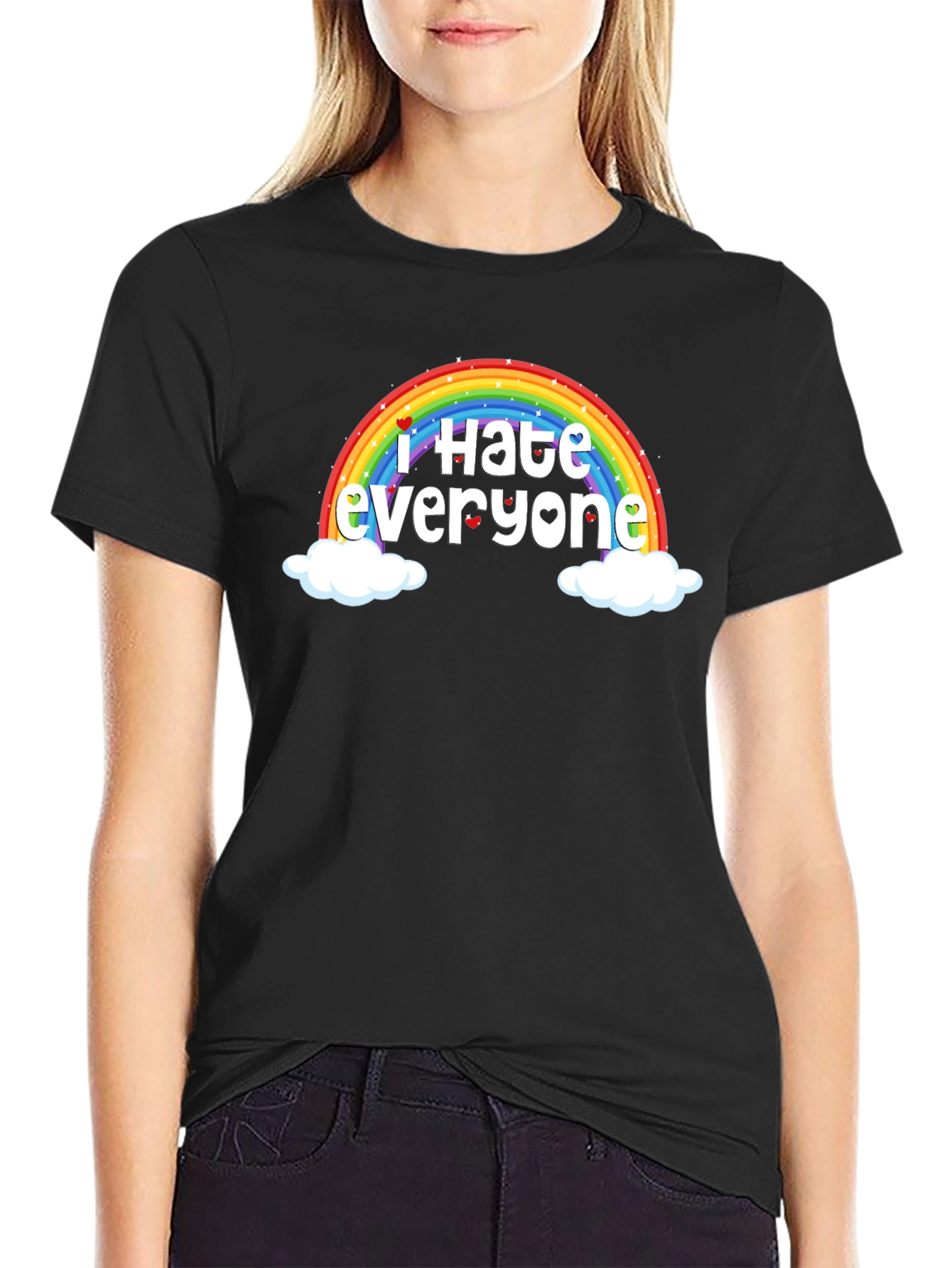 I Hate Everyone Rainbow Humor T-Shirt