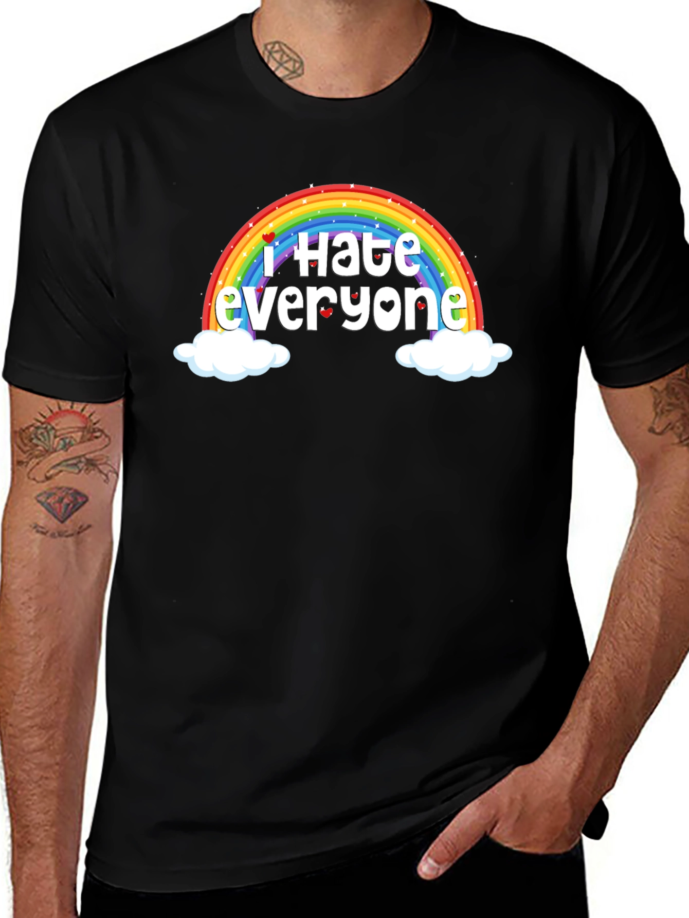 I Hate Everyone Rainbow Humor T-Shirt