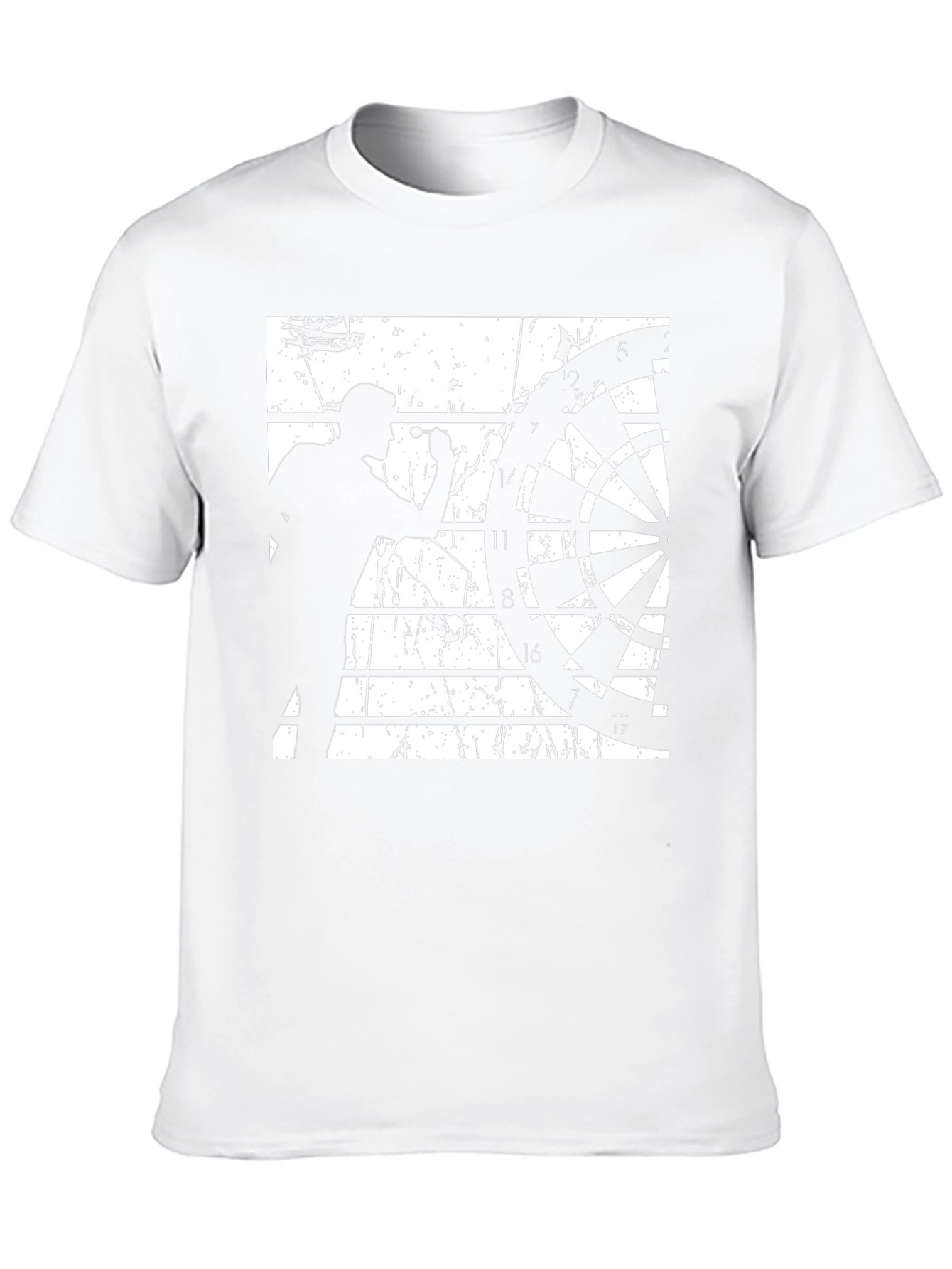 Darts Player Graphic Tee - Black Cotton Blend