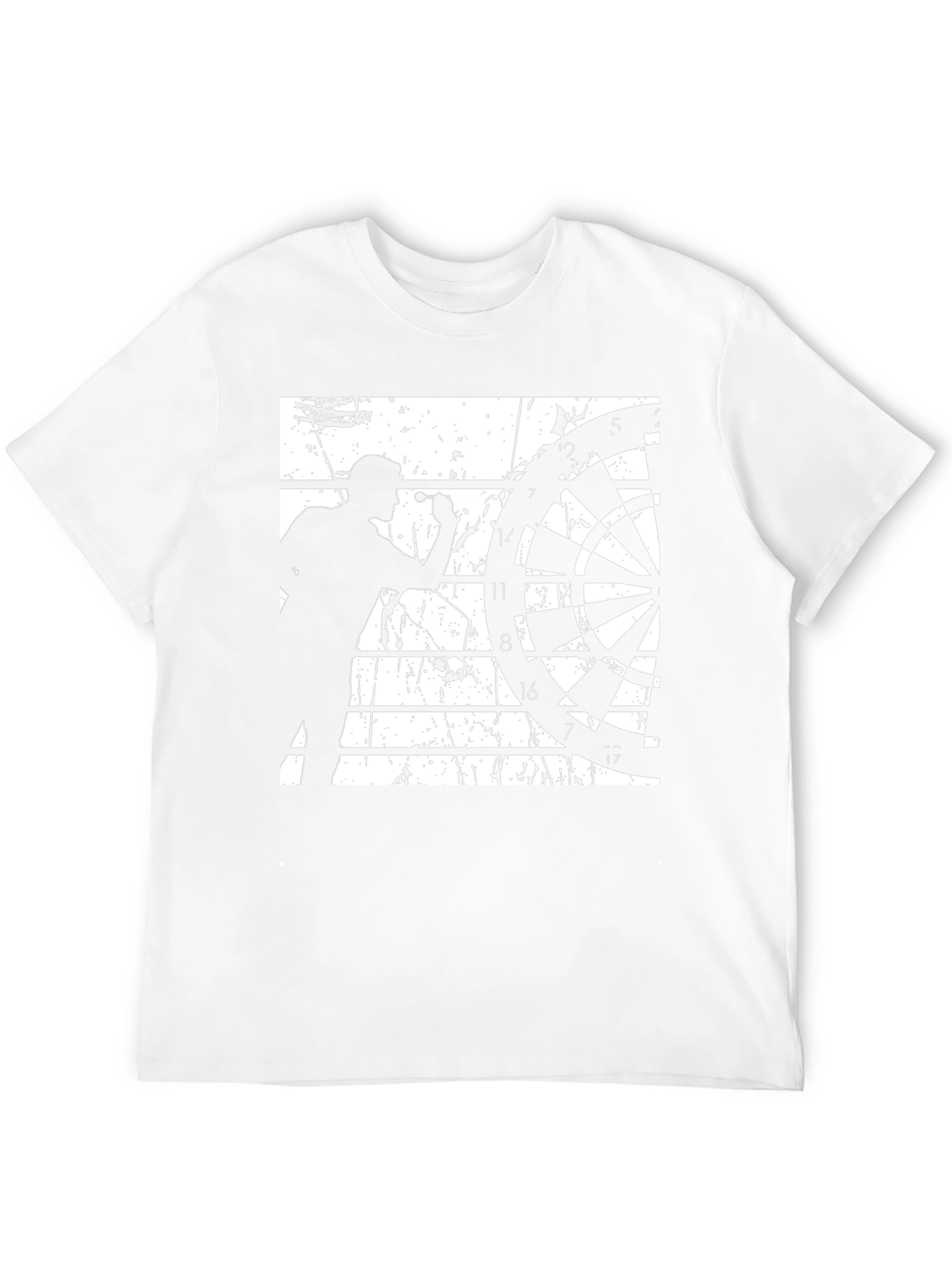 Darts Player Graphic Tee - Black Cotton Blend