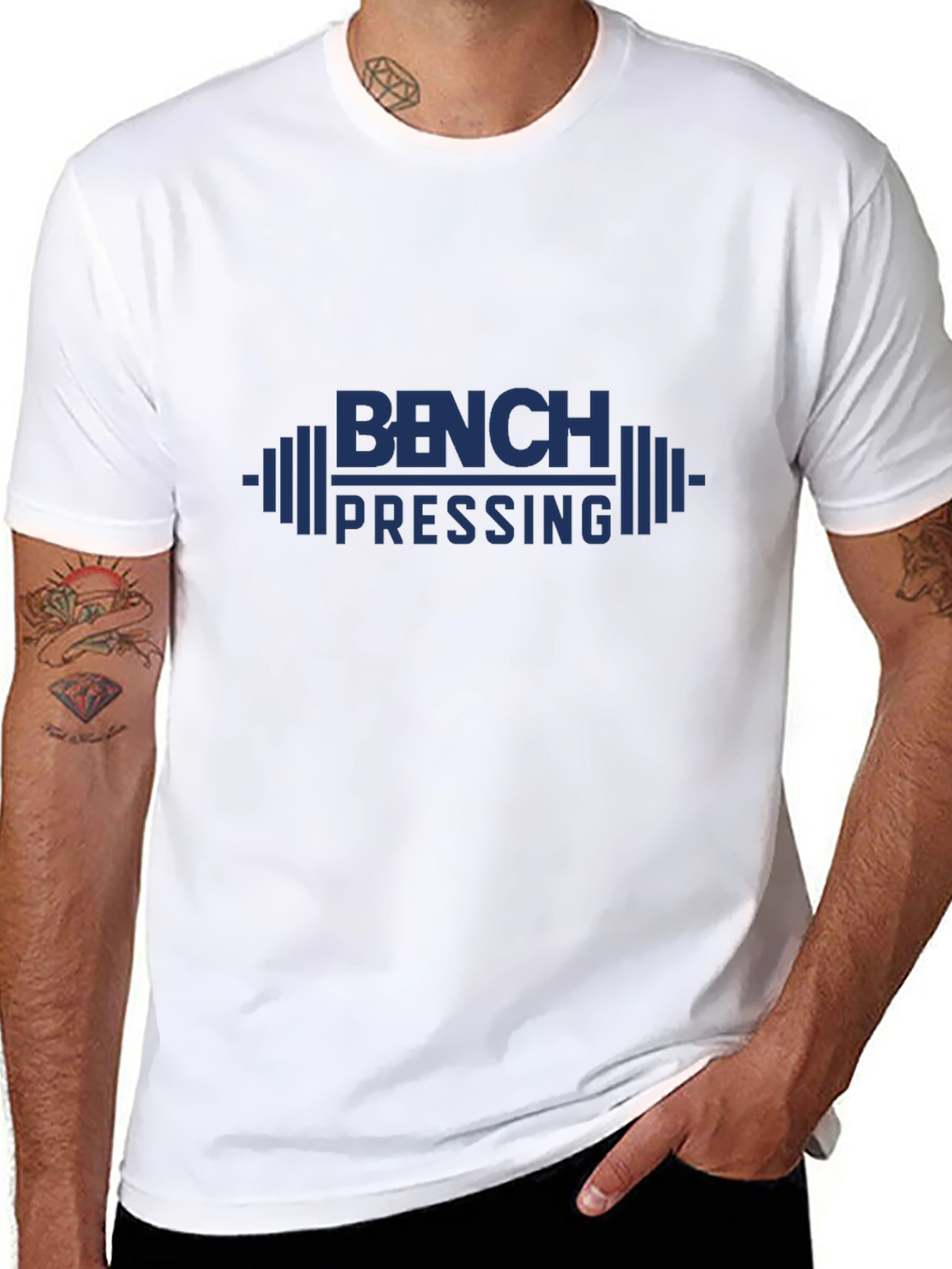 Bench Pressing Graphic Tee - Workout Apparel