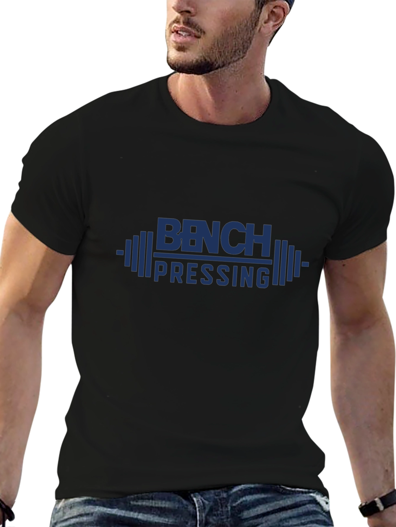 Bench Pressing Graphic Tee - Workout Apparel