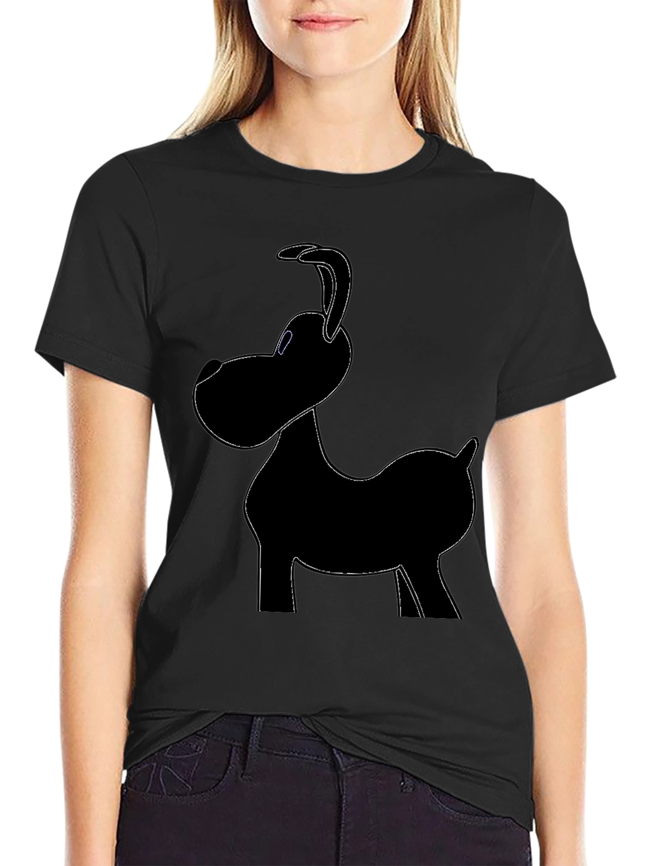 Dog Graphic Black T-Shirt