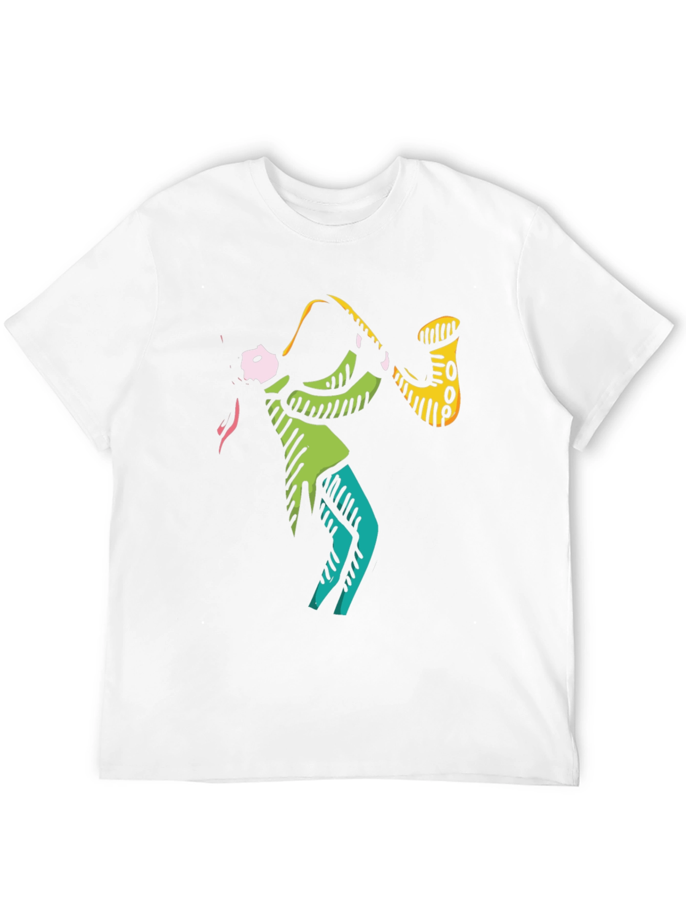 Cool Jazz Saxophone Graphic Black T-Shirt