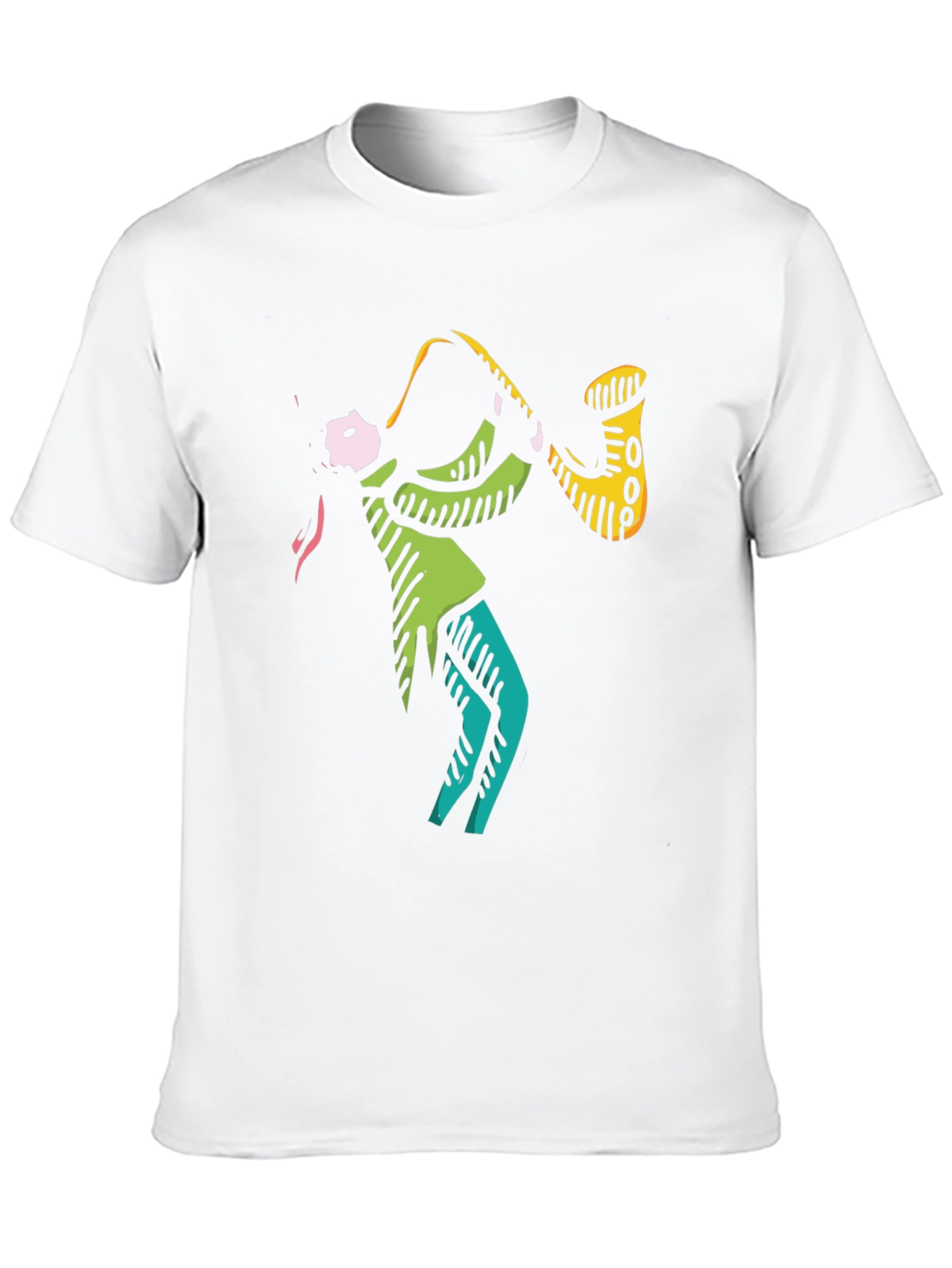 Cool Jazz Saxophone Graphic Black T-Shirt