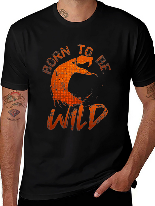 Born to Be Wild Graphic Tee - Mens Black T-Shirt