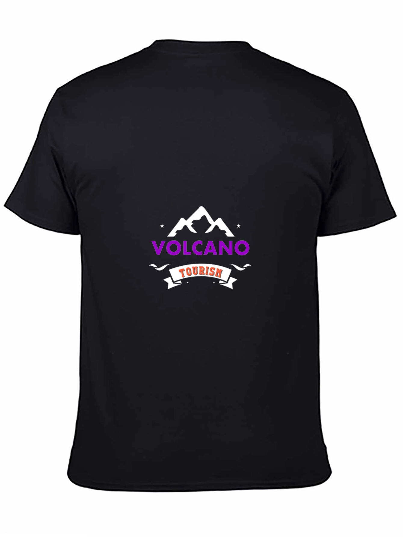 Volcano Tourism Graphic T-Shirt - Black