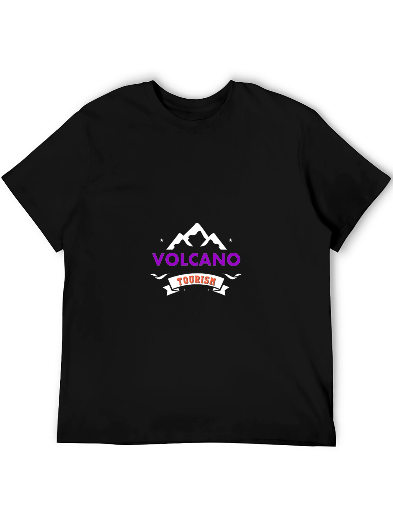 Volcano Tourism Graphic T-Shirt - Black