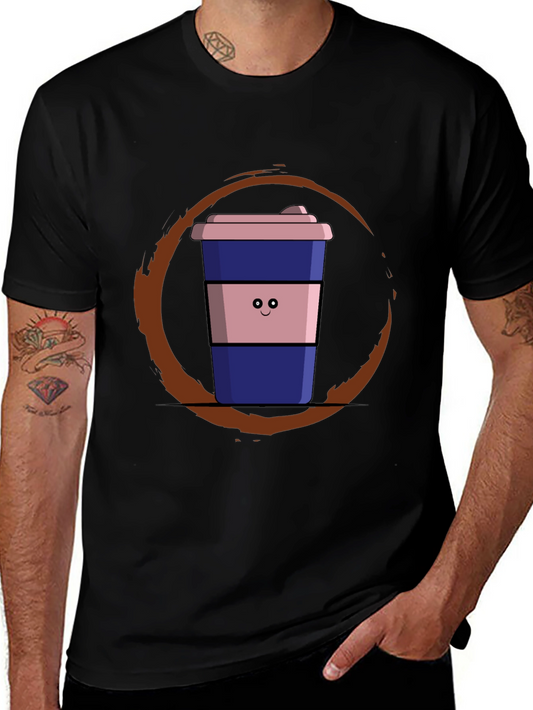 Coffee Cup Graphic Tee - Black