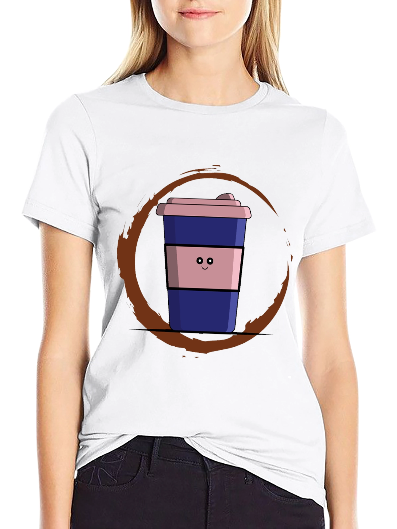 Coffee Cup Graphic Tee - Black
