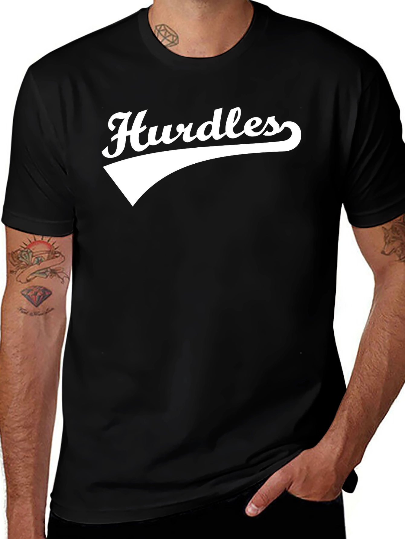 Hurdles Black Graphic Tee