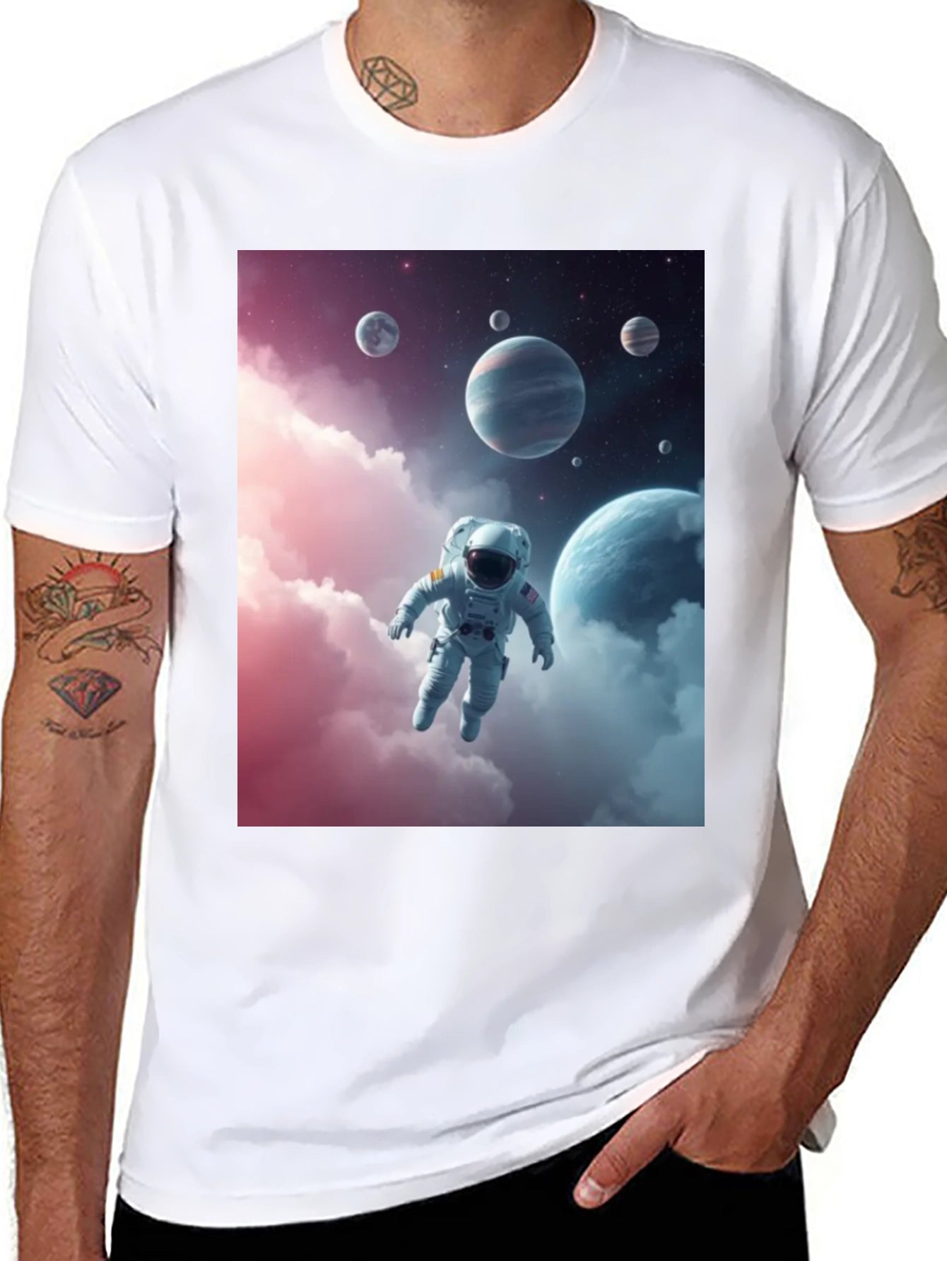 Astronaut in Space Graphic Tee