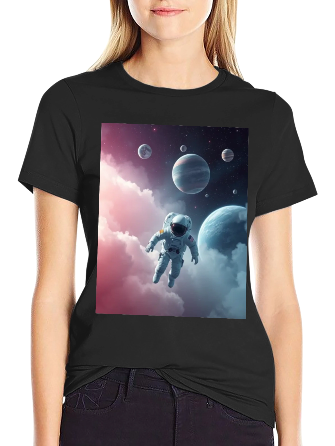 Astronaut in Space Graphic Tee