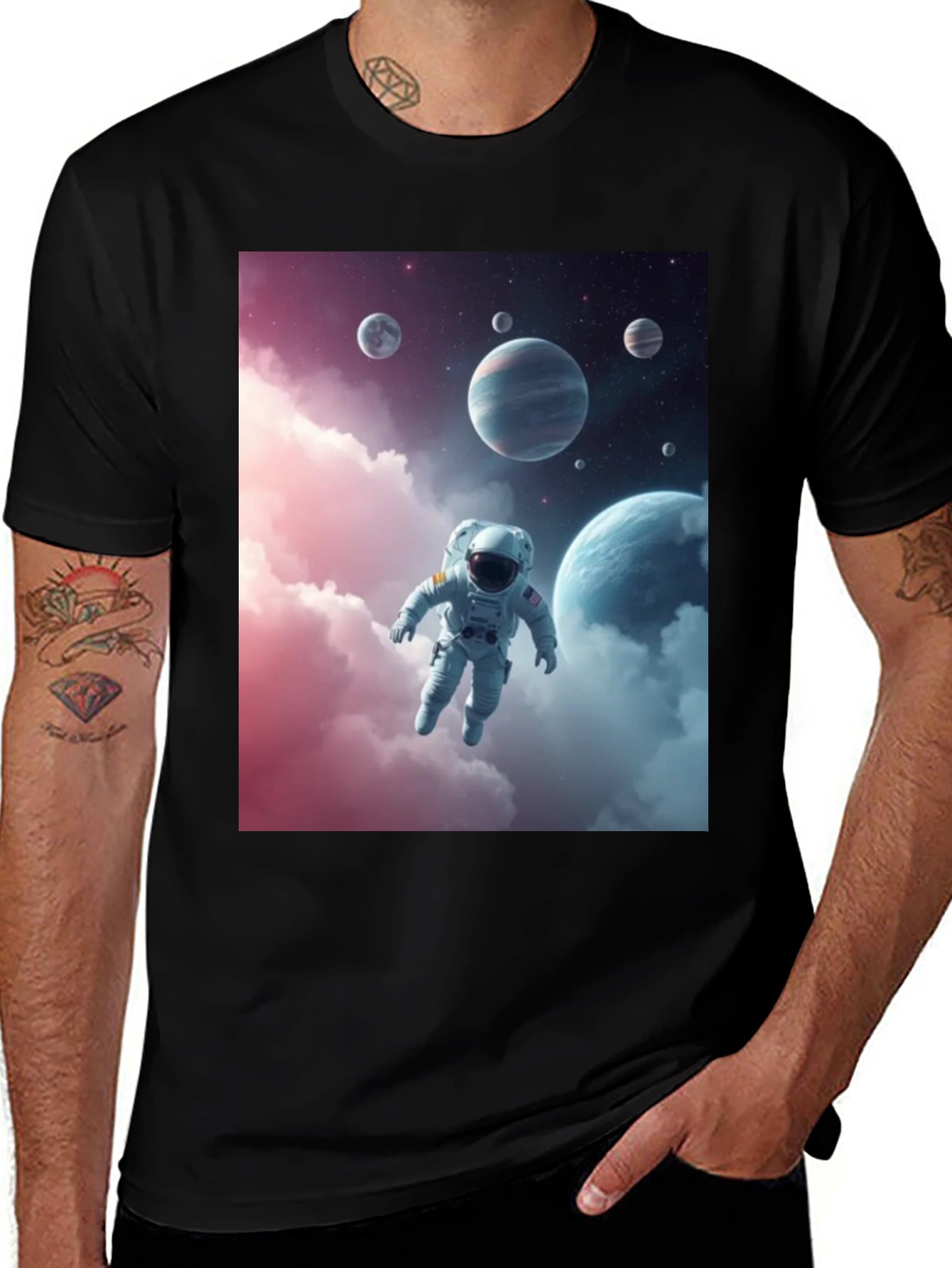 Astronaut in Space Graphic Tee