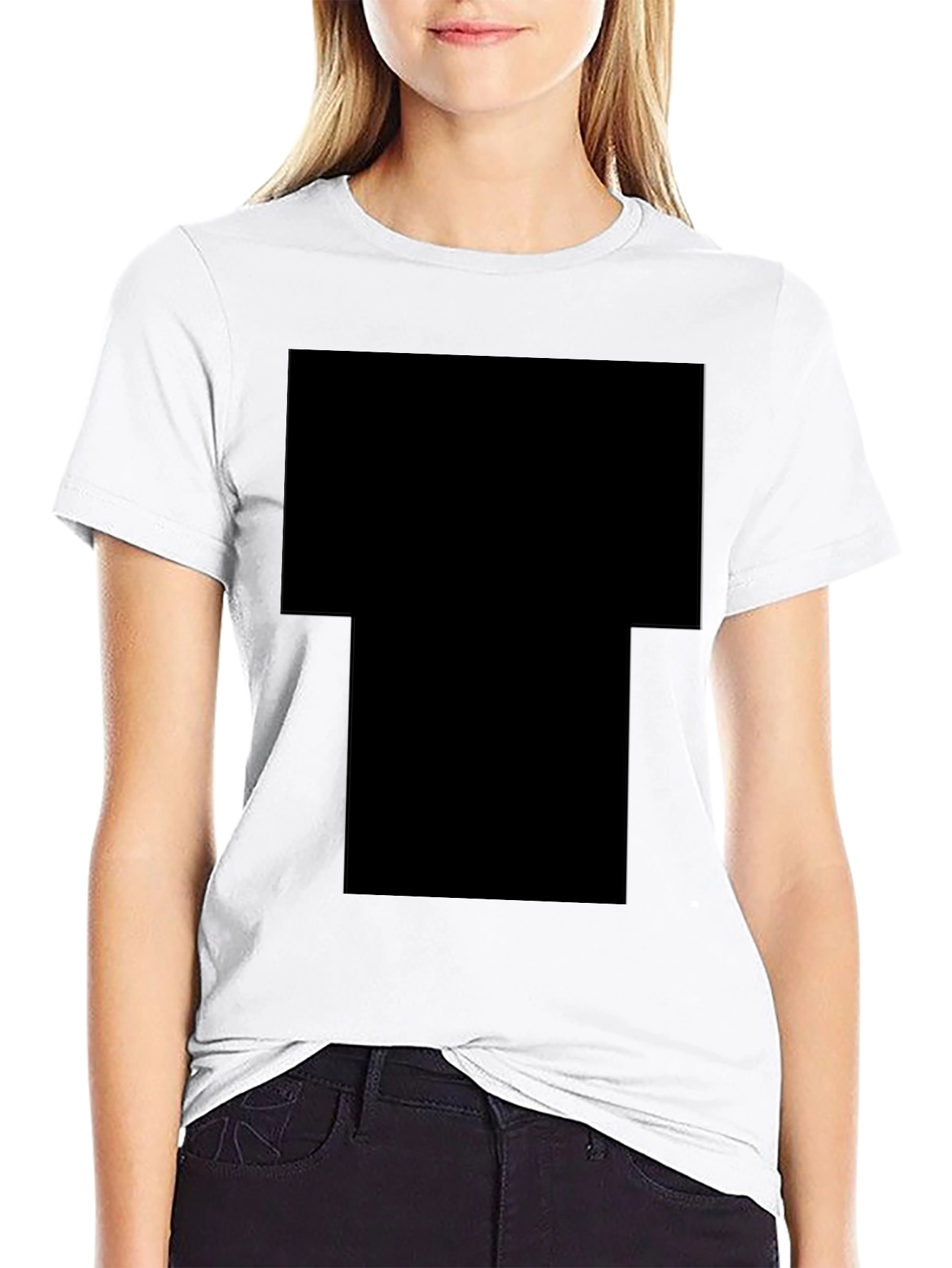 Classic Black Cotton Crew Neck T-Shirt
