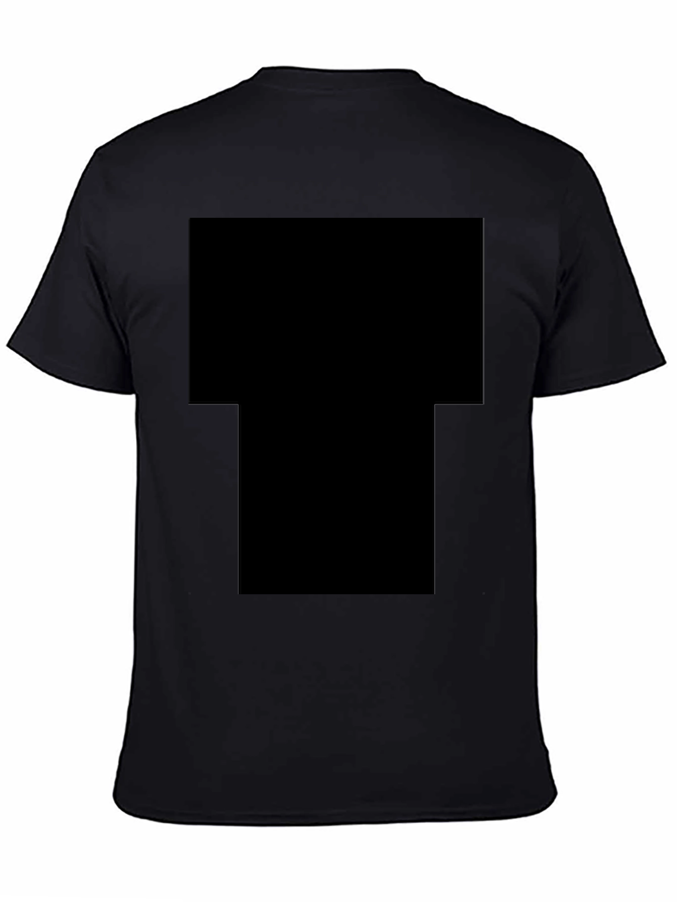 Classic Black Cotton Crew Neck T-Shirt