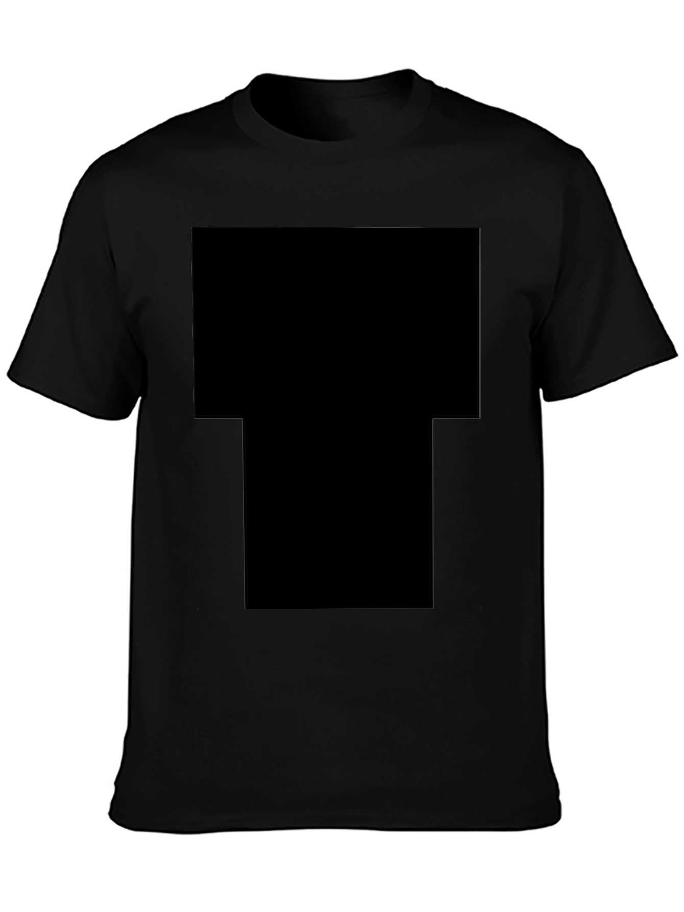Classic Black Cotton Crew Neck T-Shirt
