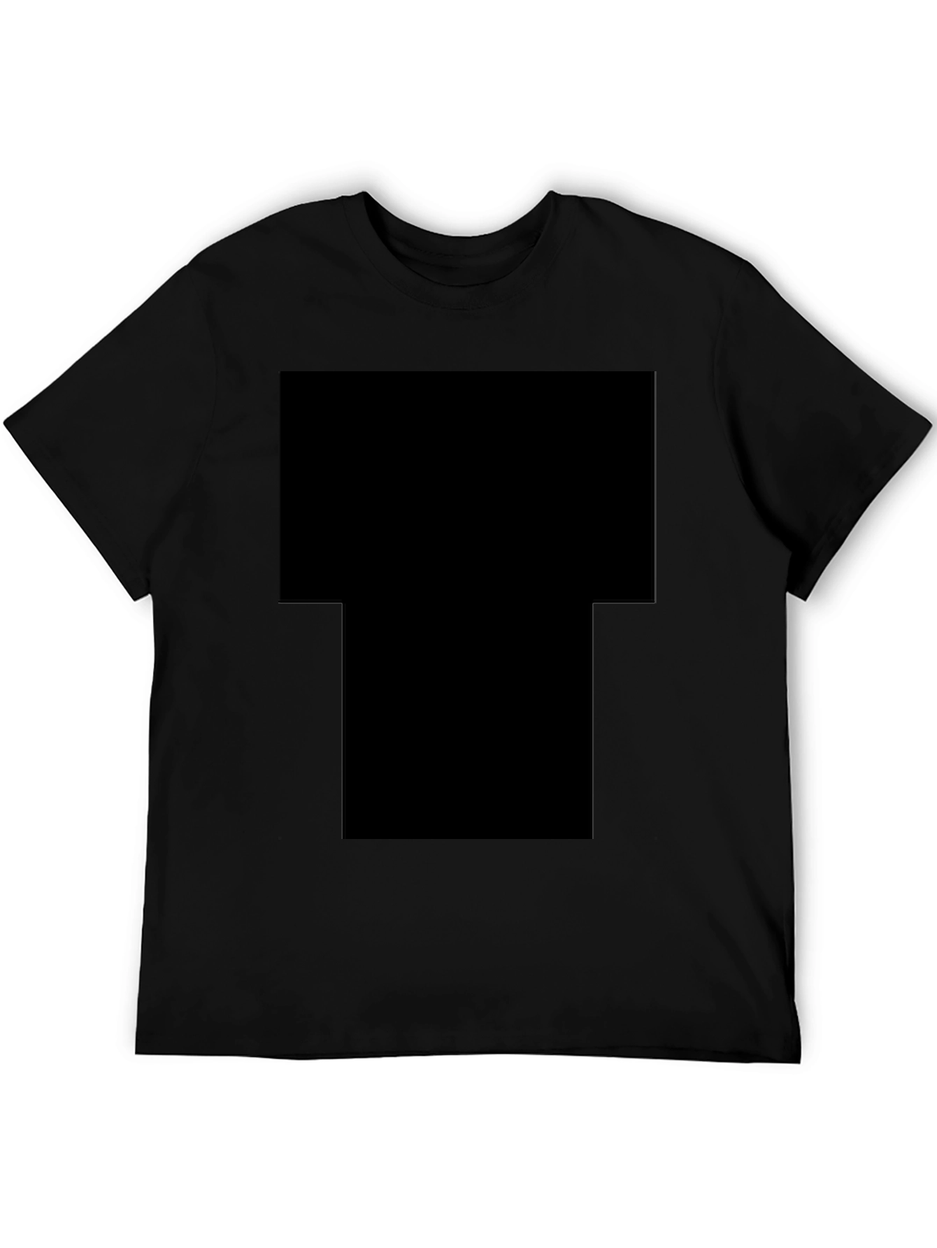 Classic Black Cotton Crew Neck T-Shirt