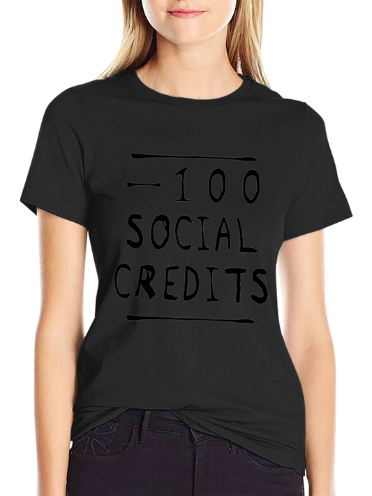 -100 Social Credits Graphic T-Shirt