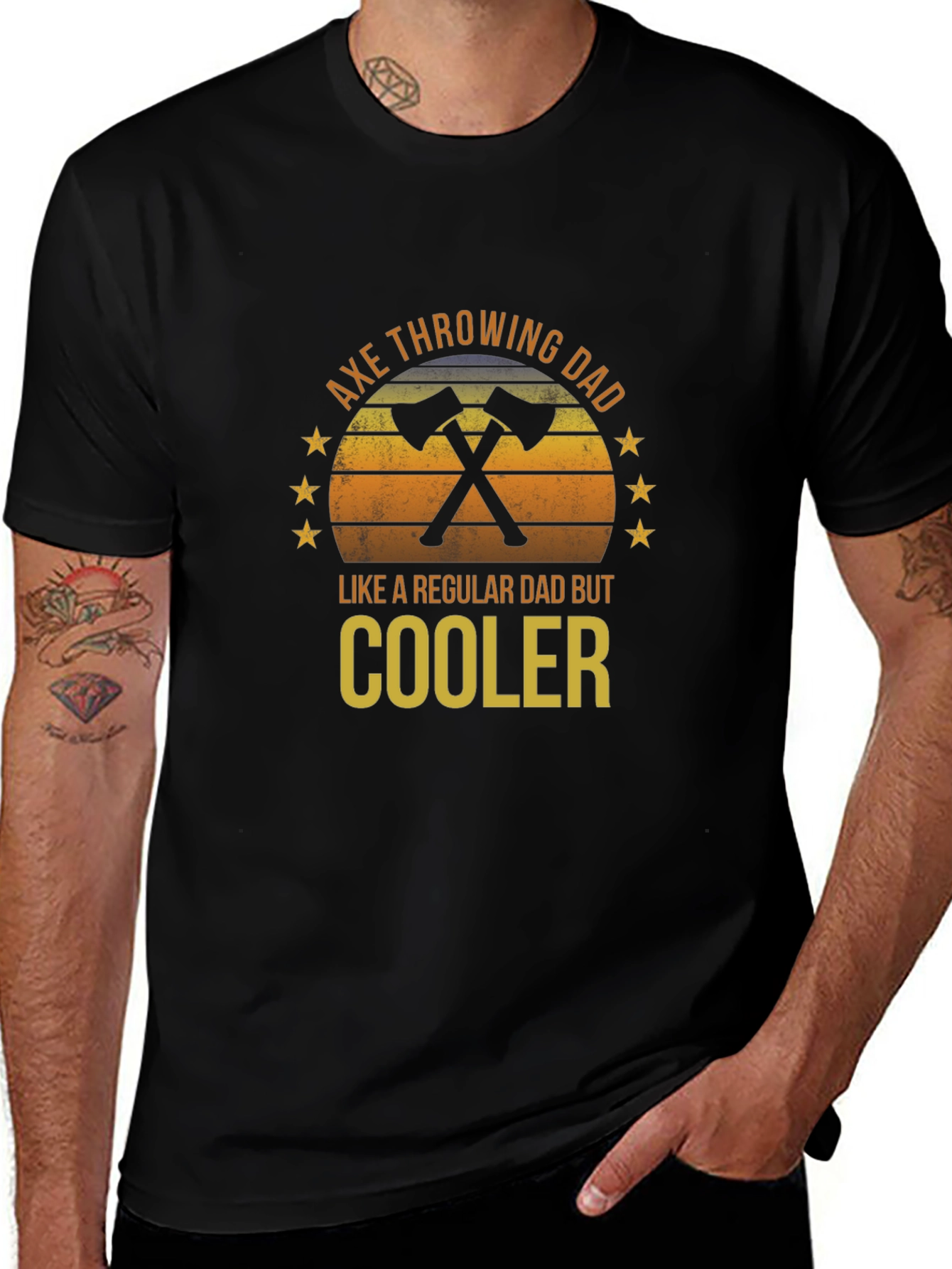 Axe Throwing Dad T-Shirt - Regular Dad But Cooler