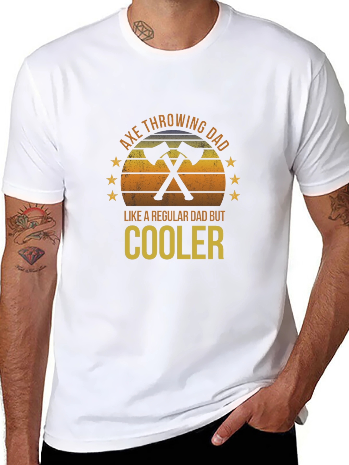 Axe Throwing Dad T-Shirt - Regular Dad But Cooler